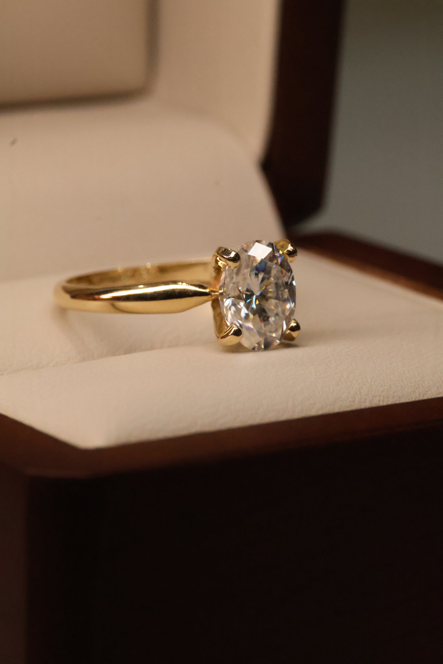 Anillo Emily en Oro Amarillo 14k con Moissanita 1.5ct Mod.15969