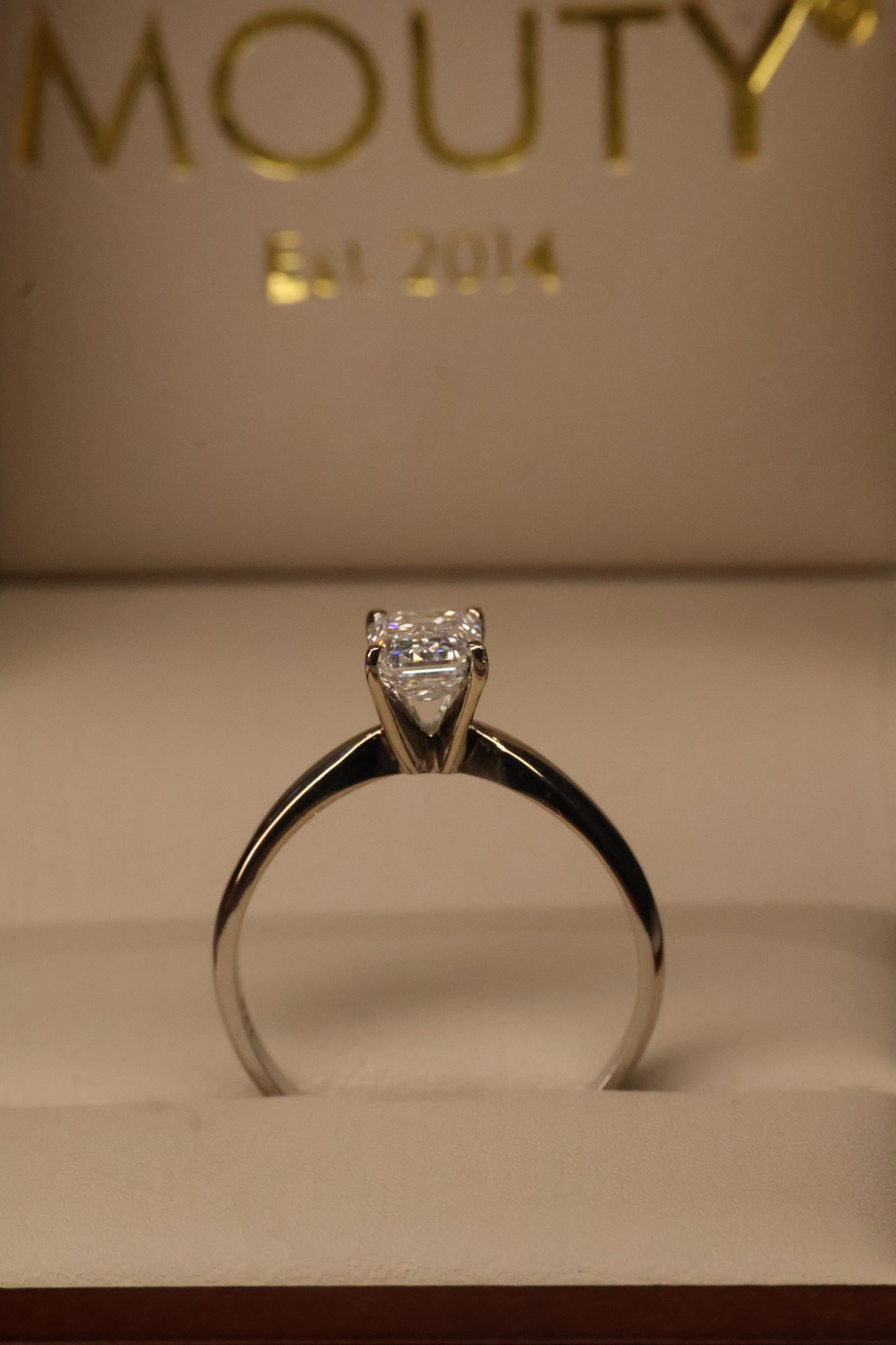 Anillo Aria solitario en Oro Blanco 14k con Diamante Laboratorio 1.03ct Mod.15898