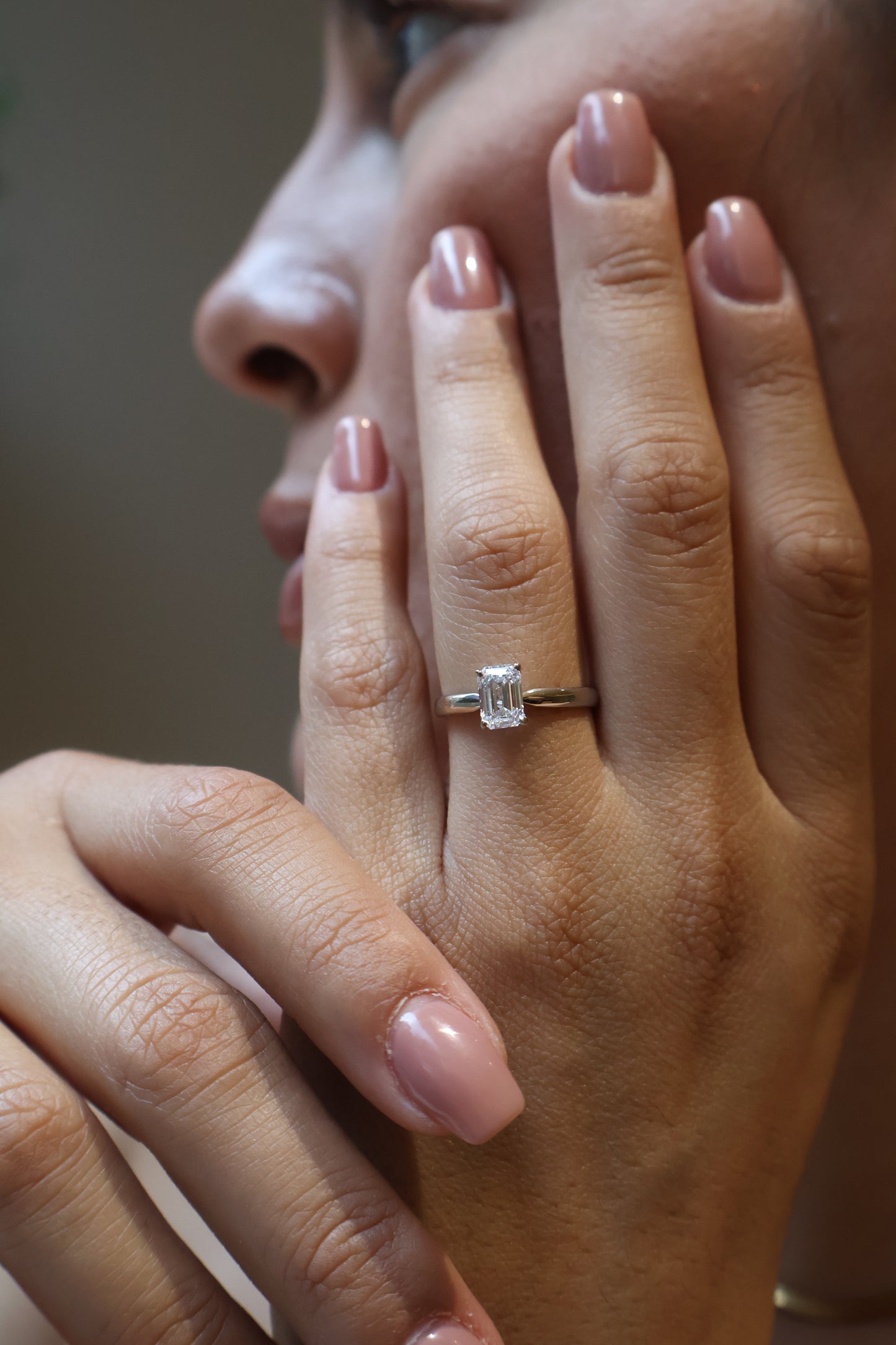 Anillo Aria solitario en Oro Blanco 14k con Diamante Laboratorio 1.03ct Mod.15898