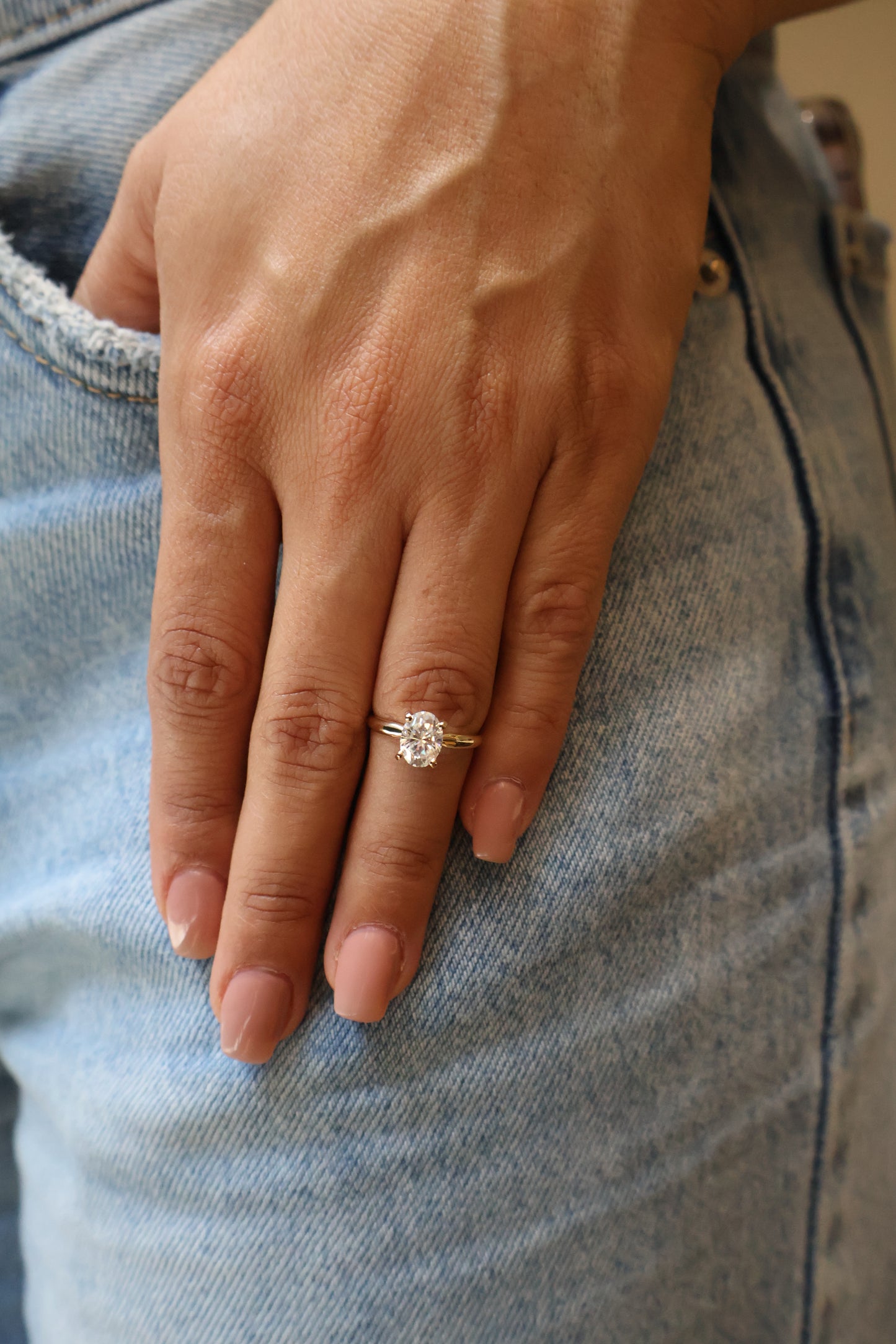 Anillo Emily en Oro Amarillo 14k con Moissanita 1.5ct Mod.15969