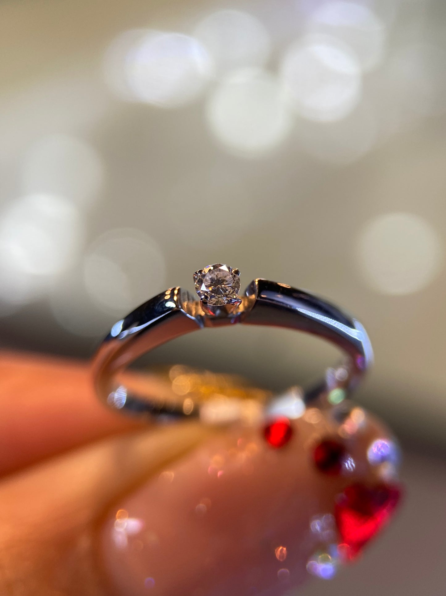 Anillo en Oro Blanco de 14k con Diamante Natural .15cts Mod: OF1890
