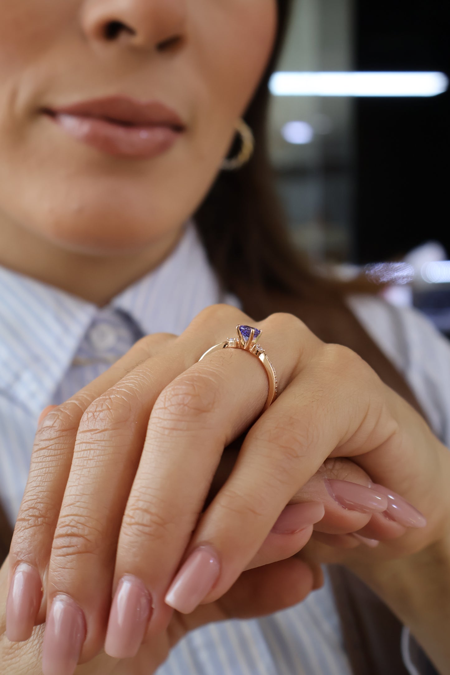 Anillo Sybella en Oro 14k con Tanzanita 0.55 ct