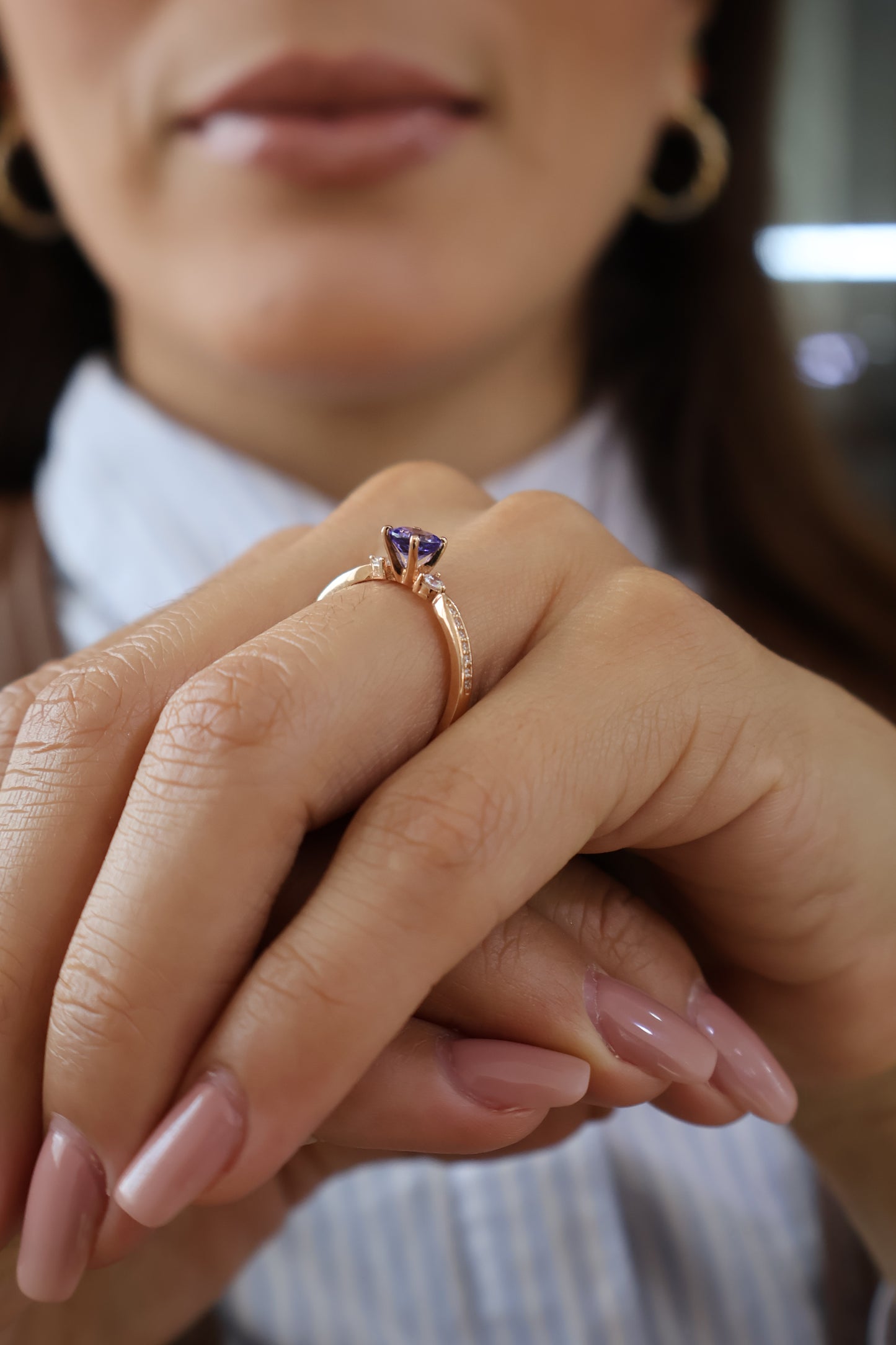 Anillo Sybella en Oro 14k con Tanzanita 0.55 ct