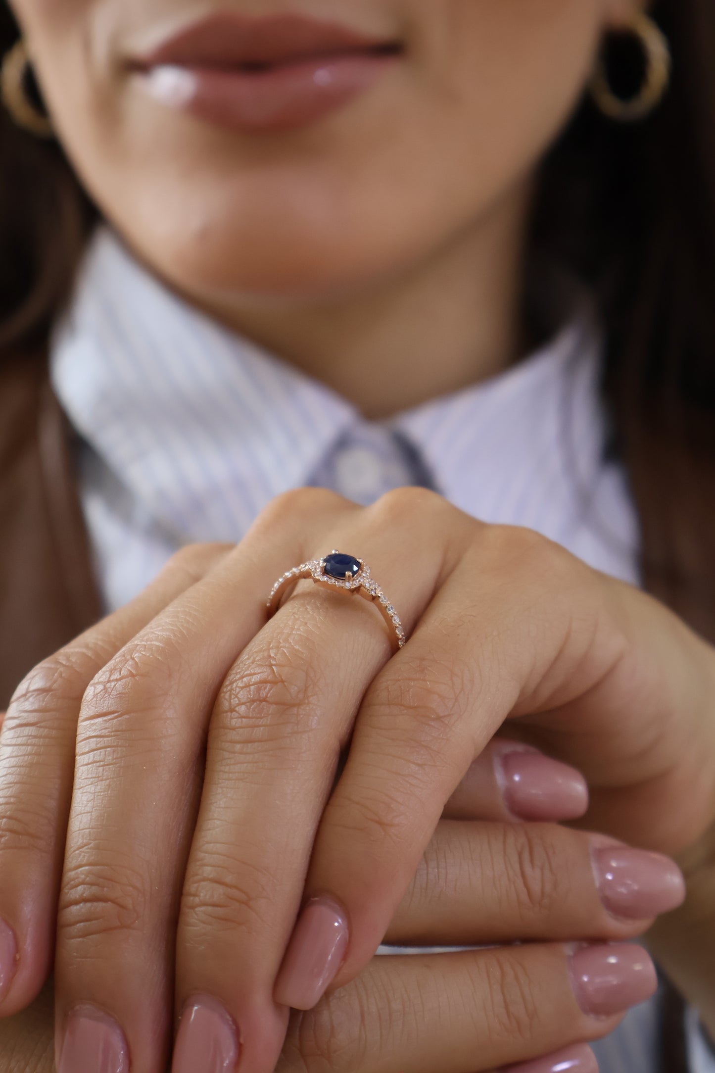 Anillo Margot en Oro 14k con Zafiro 0.52 ct