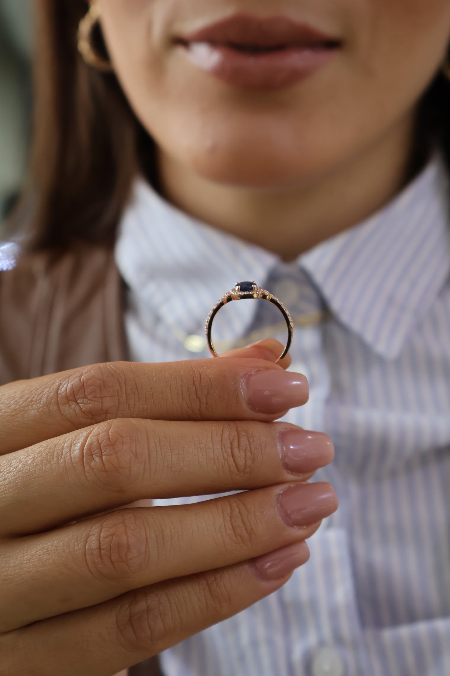 Anillo Margot en Oro 14k con Zafiro 0.52 ct