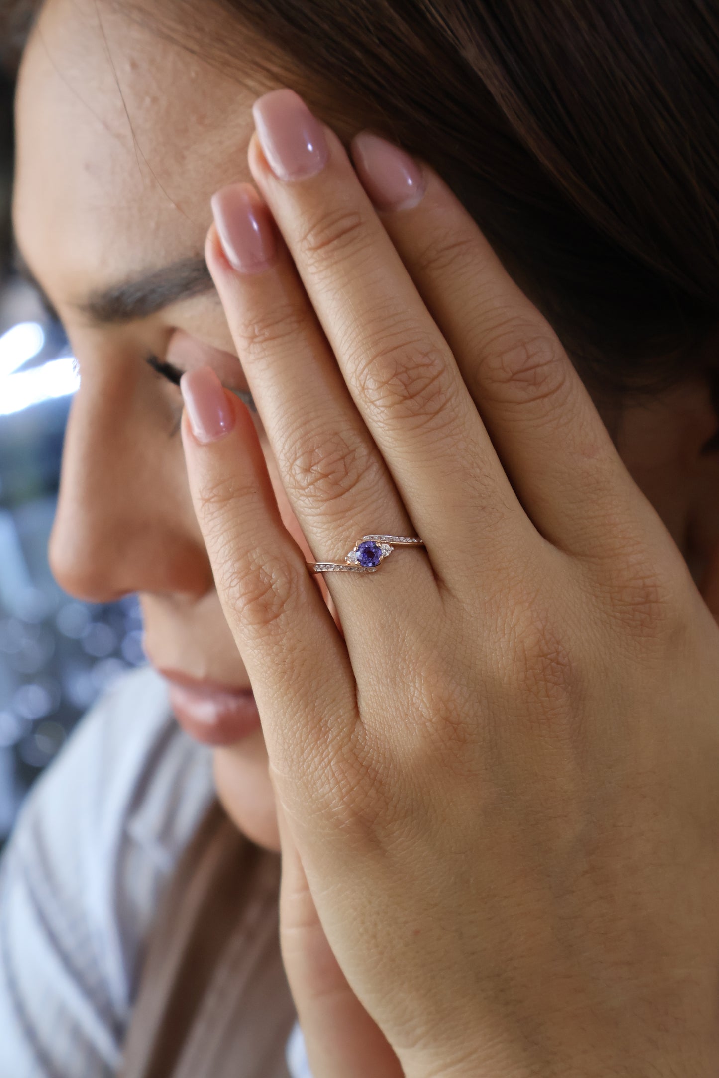 Anillo Madelyne en Oro 14k con Tanzanita 0.40 ct