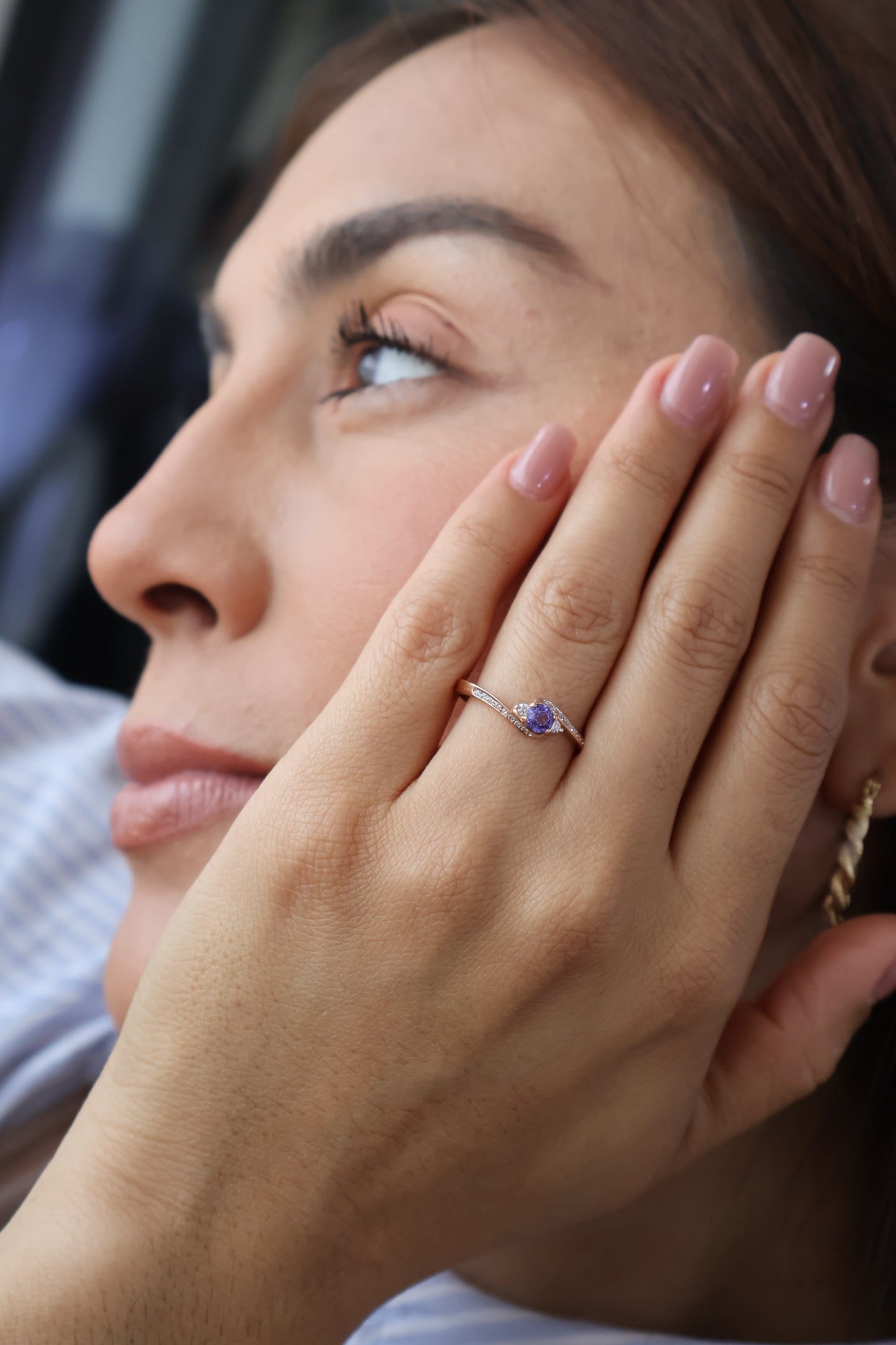 Anillo Madelyne en Oro 14k con Tanzanita 0.40 ct