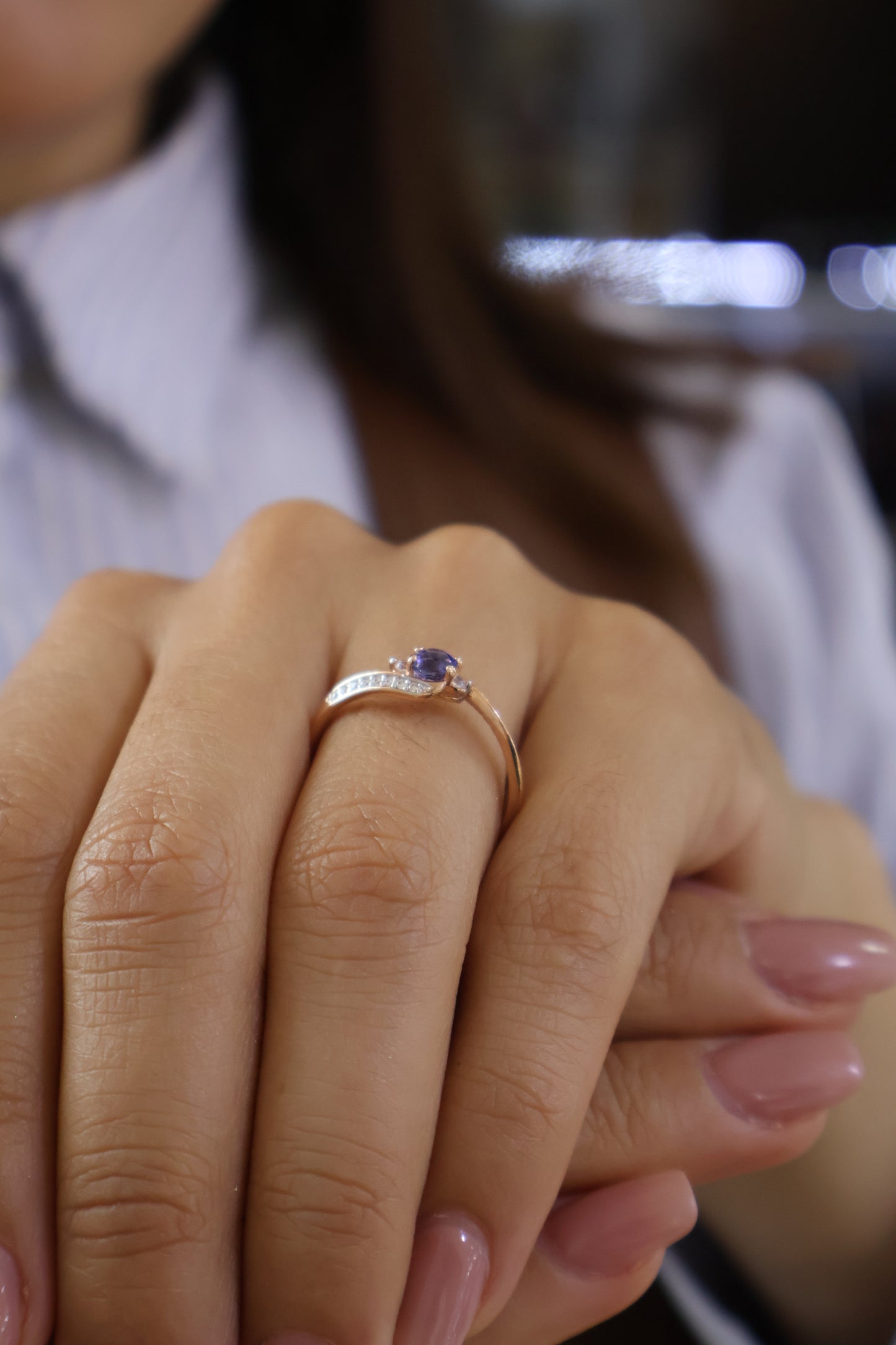Anillo Madelyne en Oro 14k con Tanzanita 0.40 ct