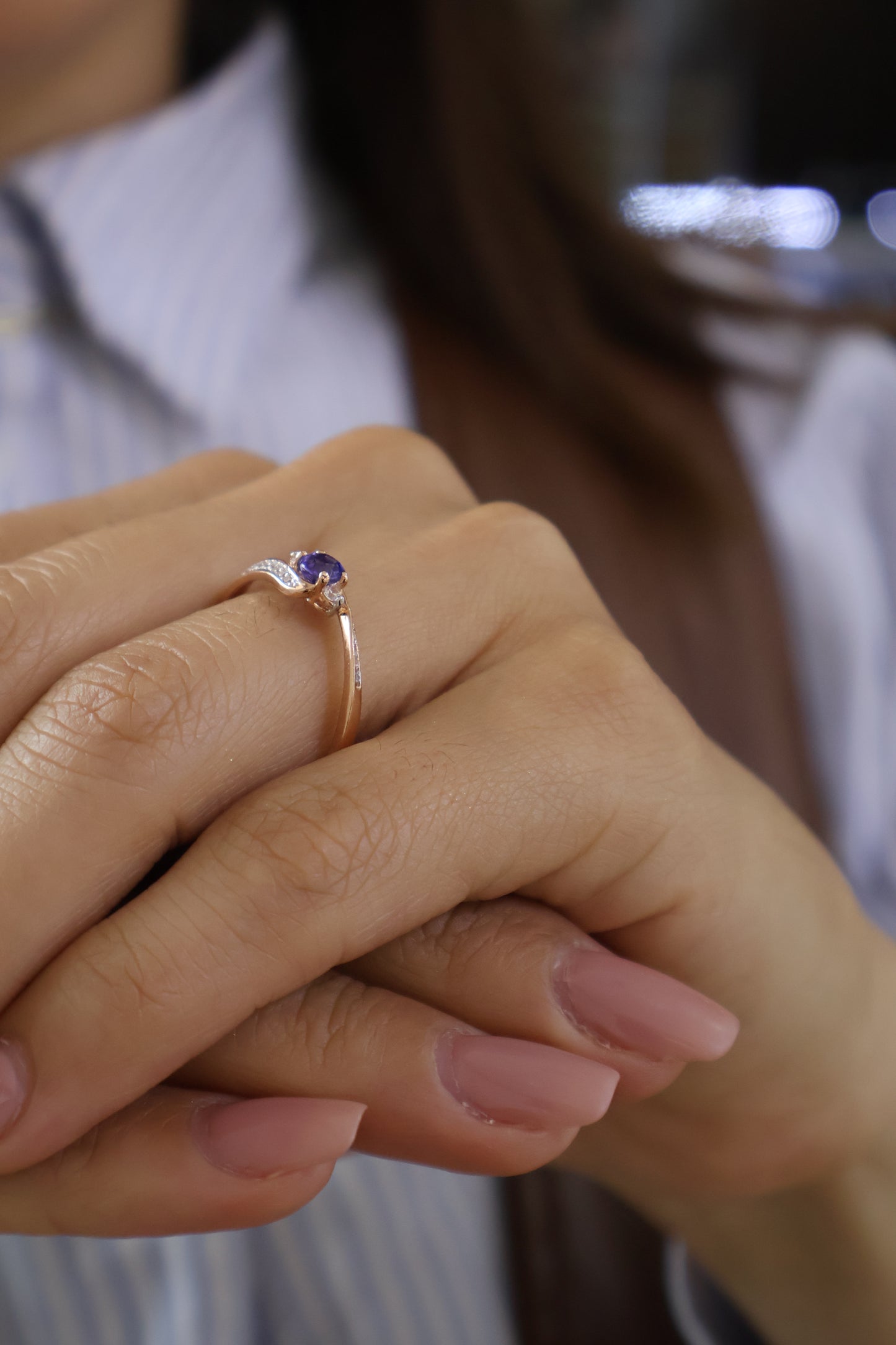 Anillo Madelyne en Oro 14k con Tanzanita 0.40 ct