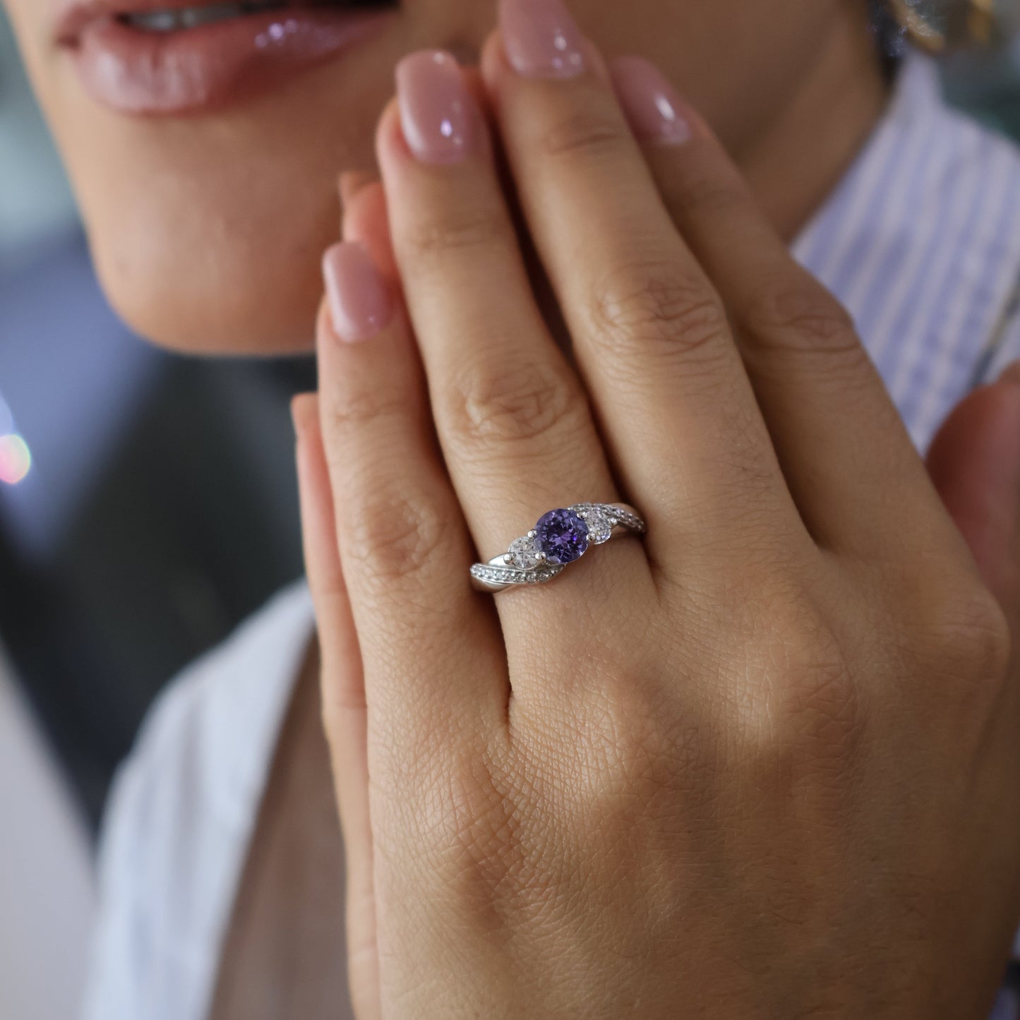 Anillo Meredith en Oro 14k con Tanzanita 0.80 ct
