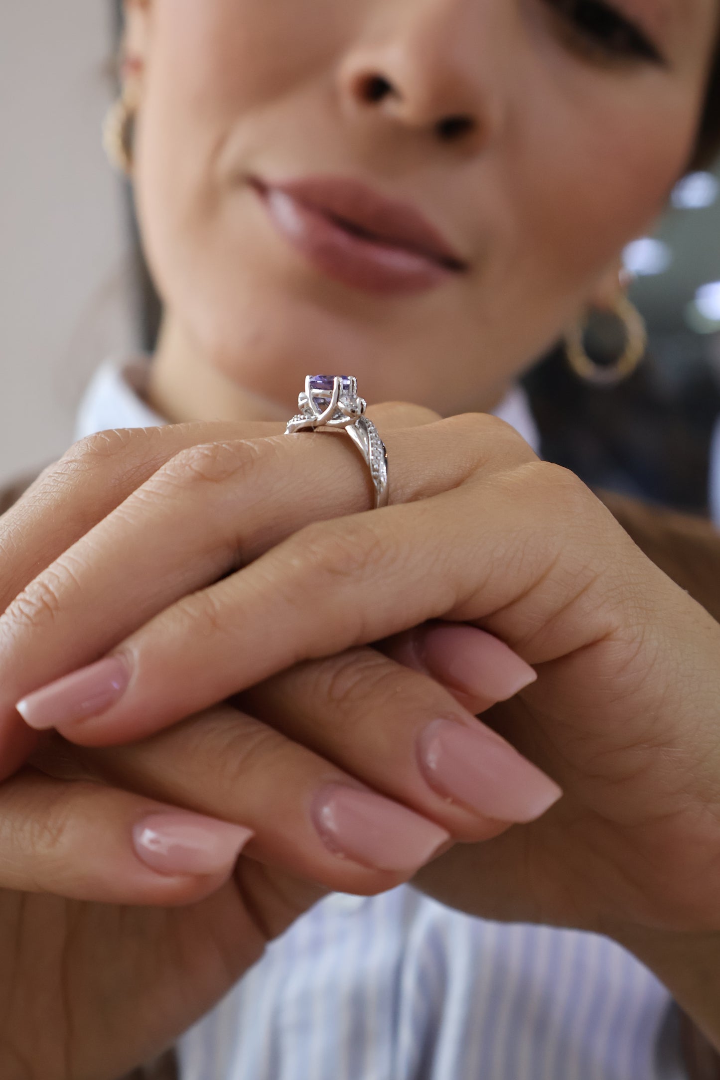 Anillo Meredith en Oro 14k con Tanzanita 0.80 ct