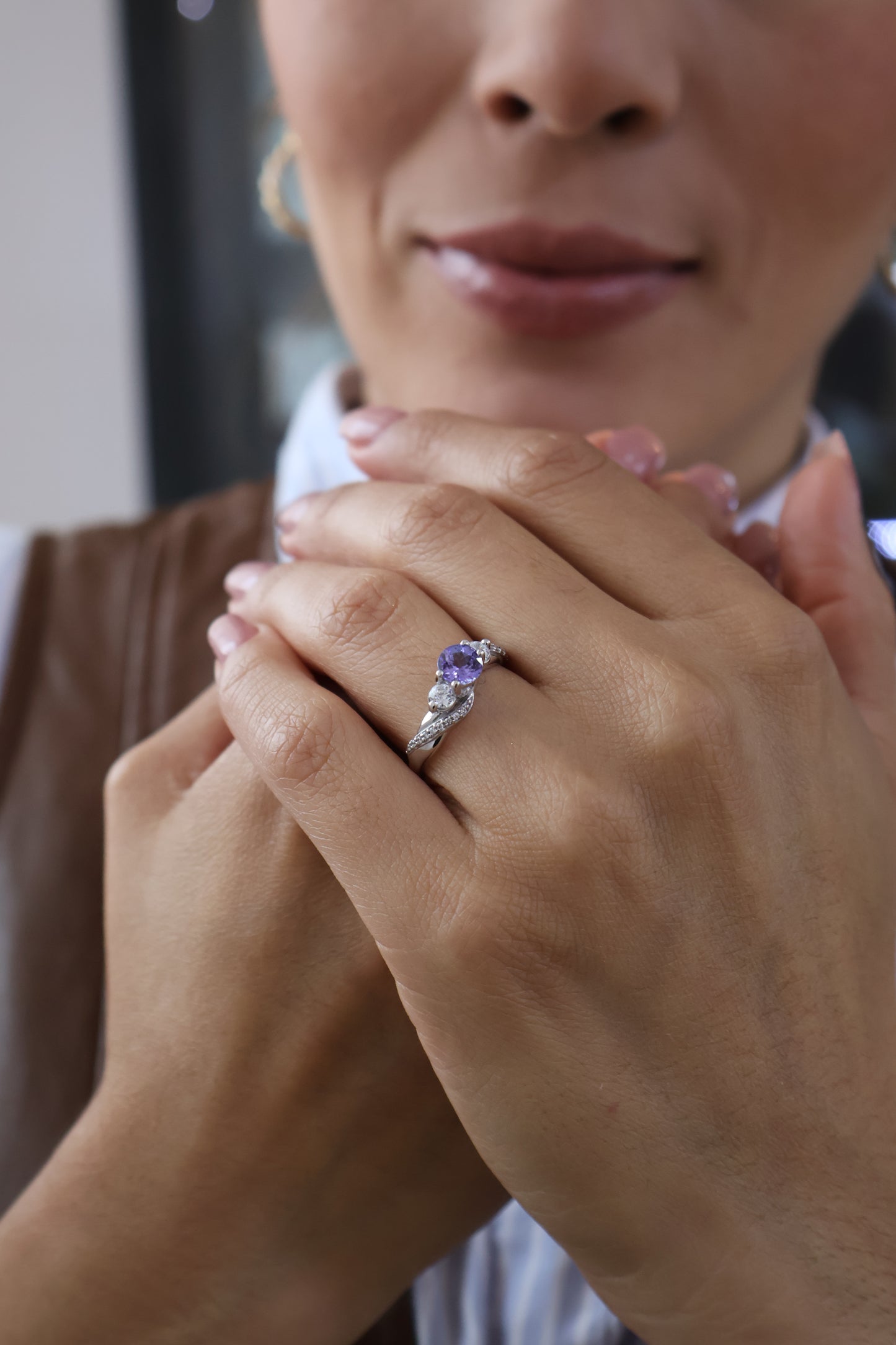 Anillo Meredith en Oro 14k con Tanzanita 0.80 ct