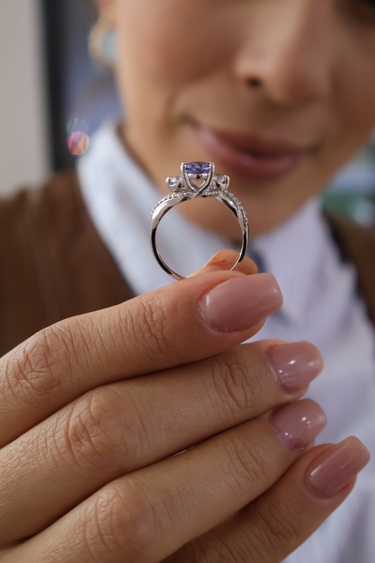Anillo Meredith en Oro 14k con Tanzanita 0.80 ct