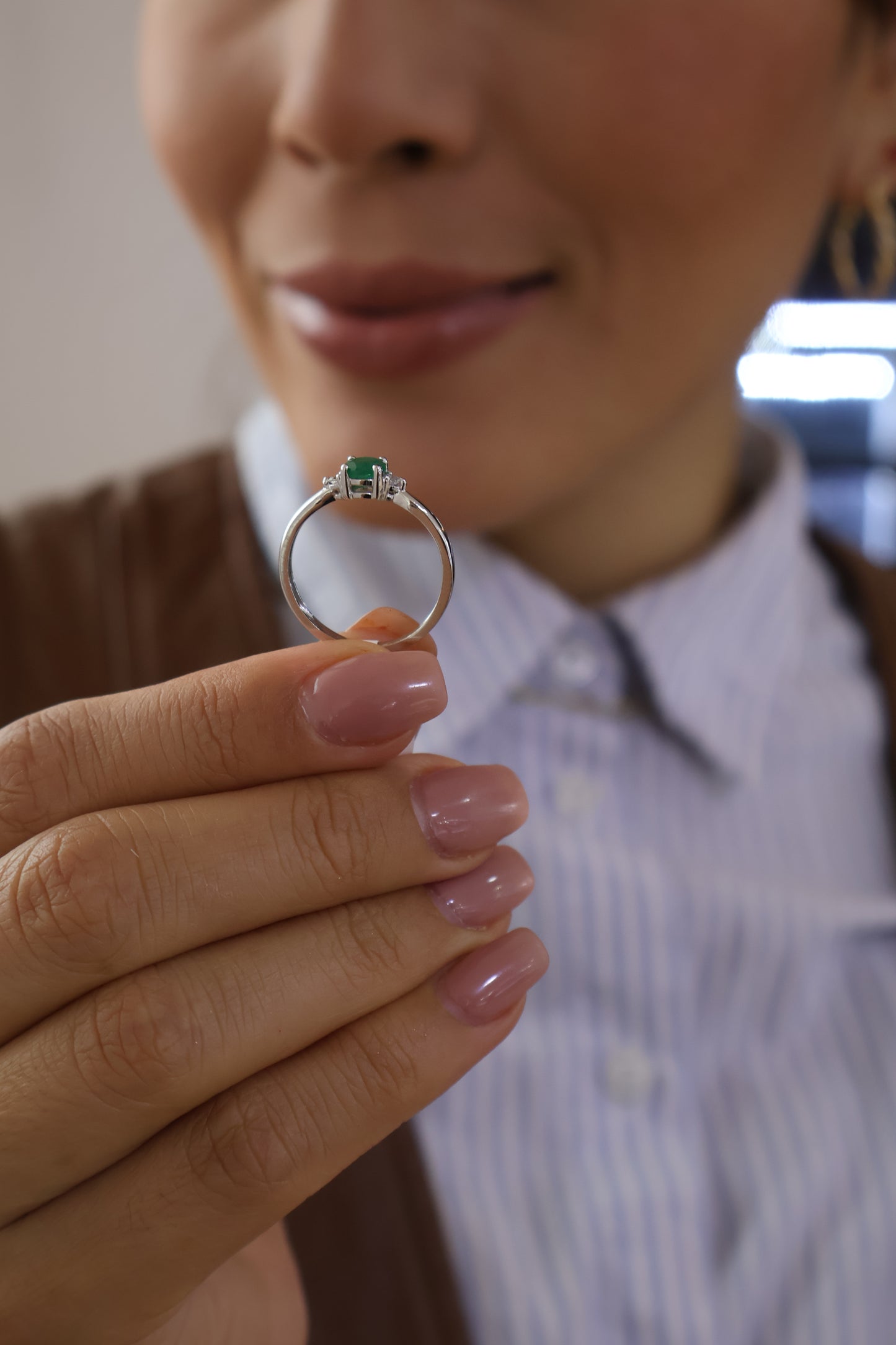 Anillo Natasha en Oro 14k con Esmeralda 0.50ct
