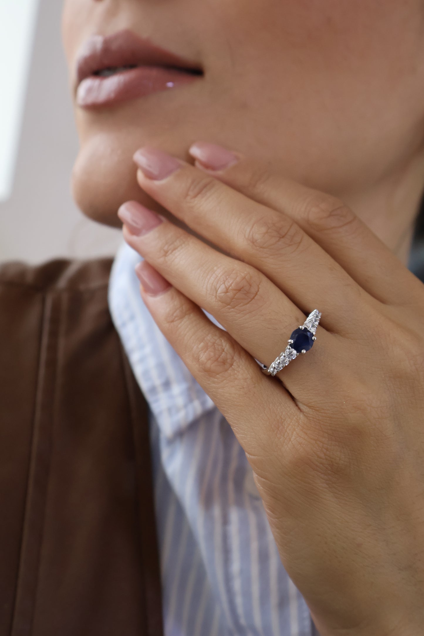 Anillo Addison en Oro 14k con Zafiro 1.2 ct