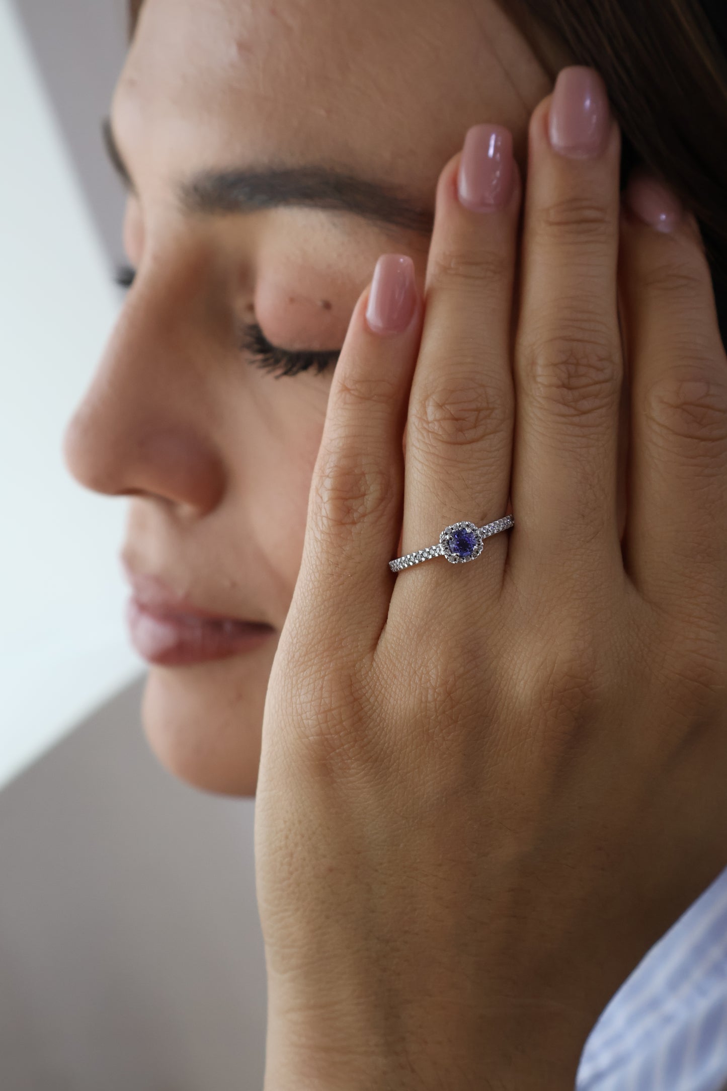 Anillo Aitana en Oro con Tanzanita 0.30 ct