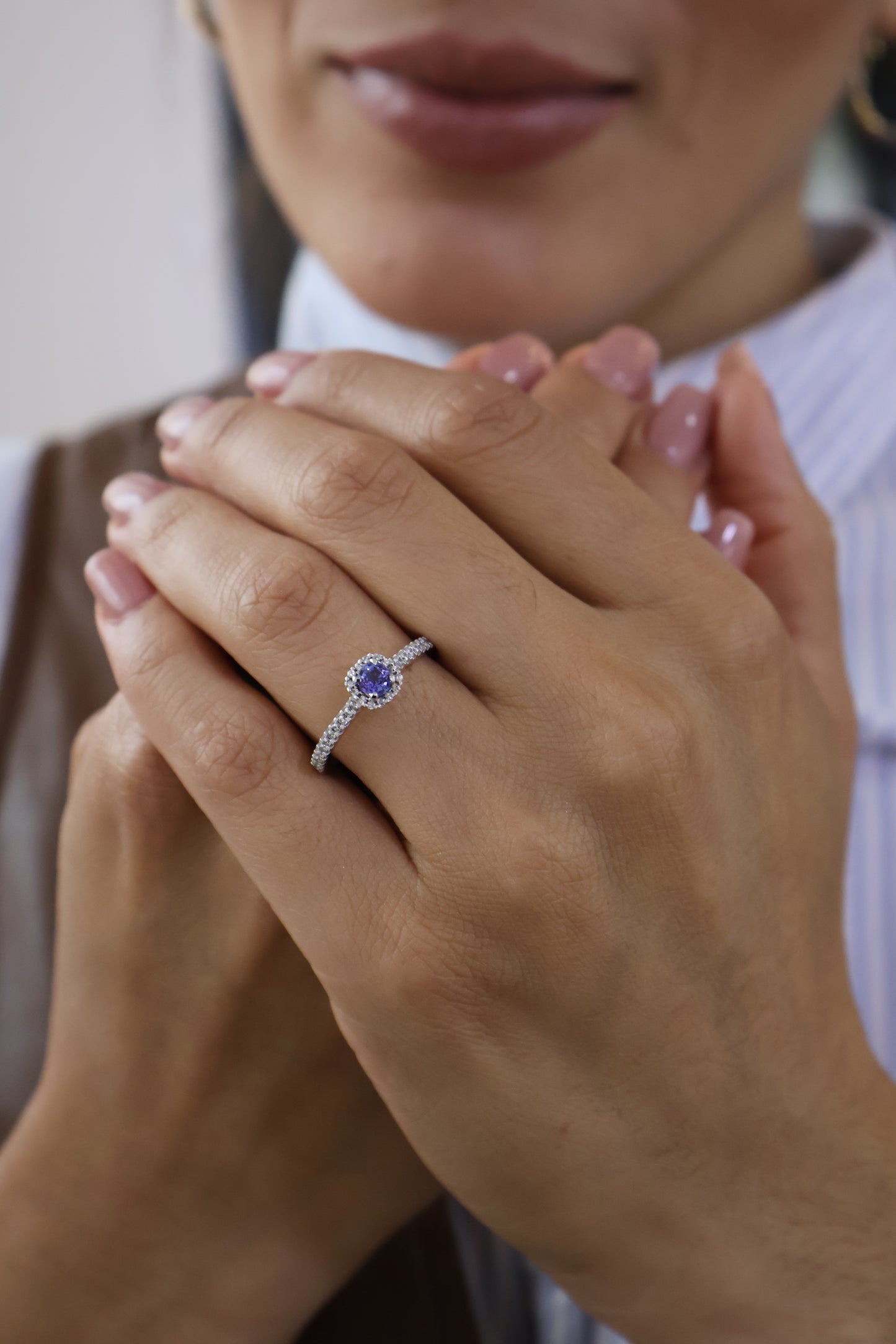 Anillo Aitana en Oro con Tanzanita 0.30 ct