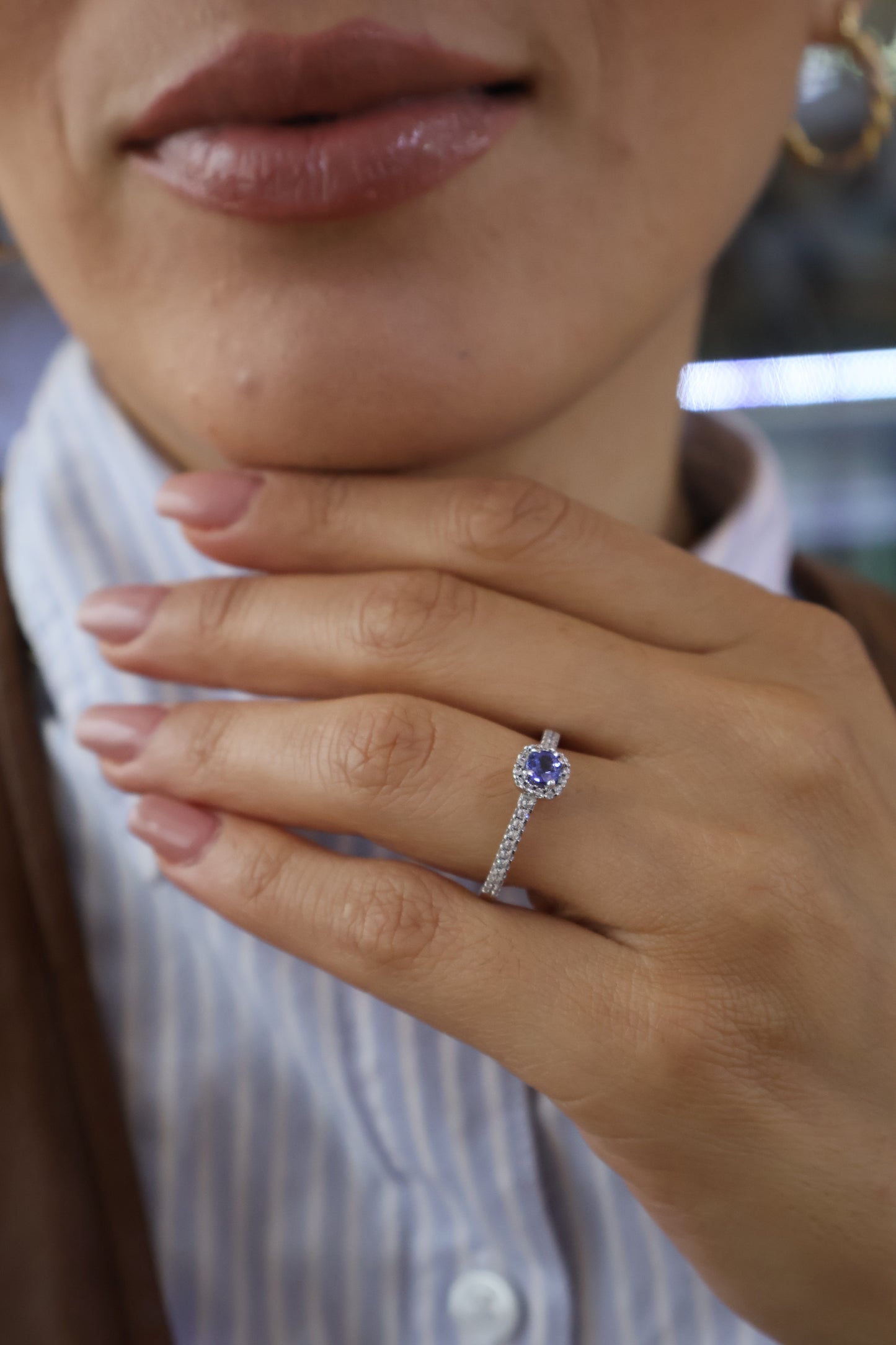 Anillo Aitana en Oro con Tanzanita 0.30 ct