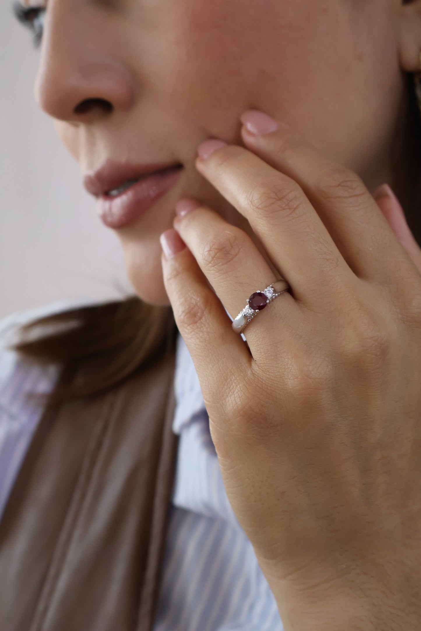 Anillo Hanny en Oro 14k con Rubi 0.60ct
