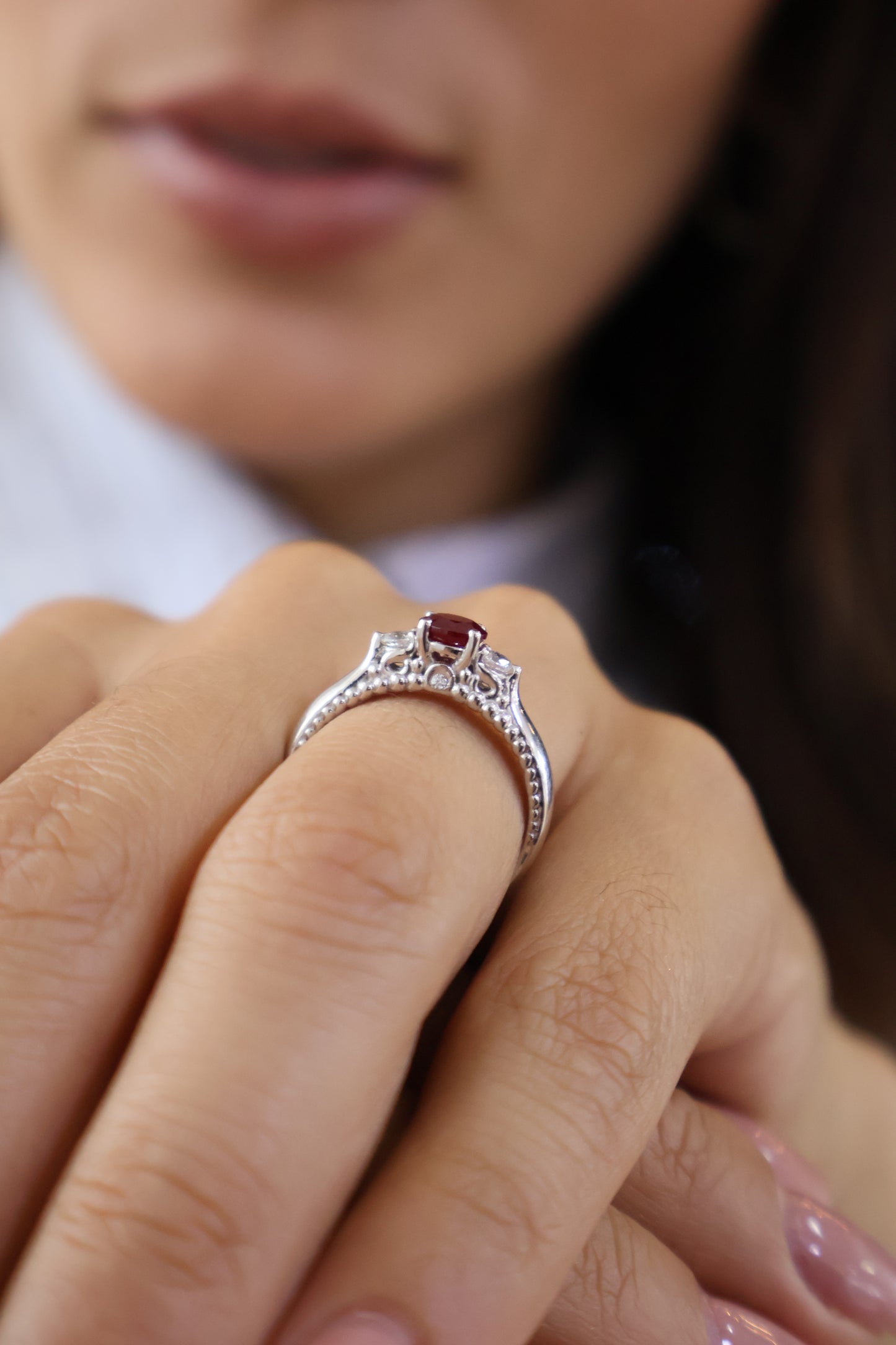 Anillo Hanny en Oro 14k con Rubi 0.60ct