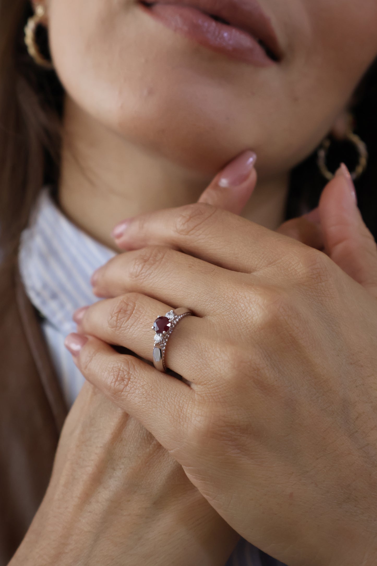 Anillo Hanny en Oro 14k con Rubi 0.60ct