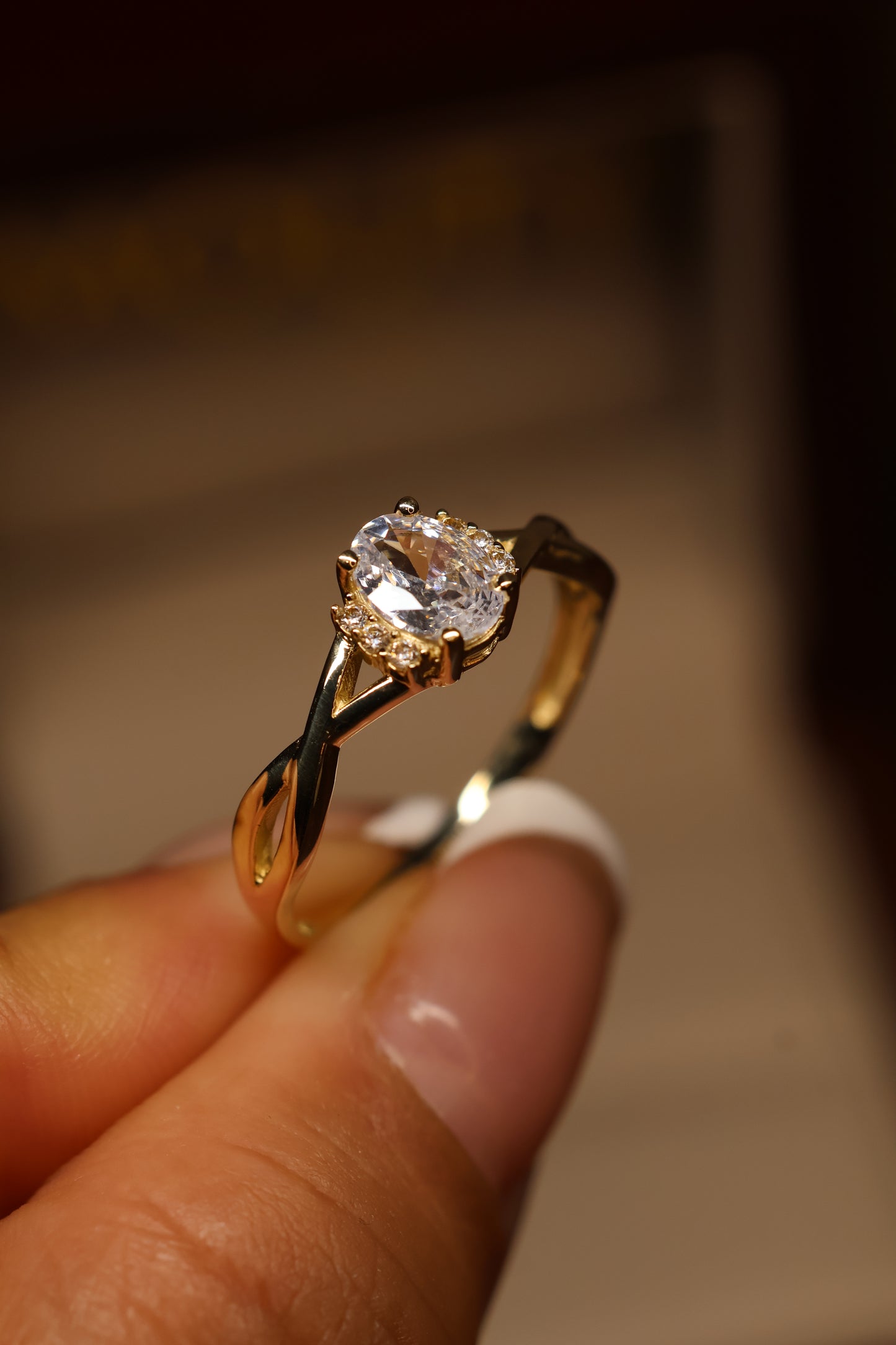 Anillo en Oro Amarillo 14k con Circonia Mod. 15890