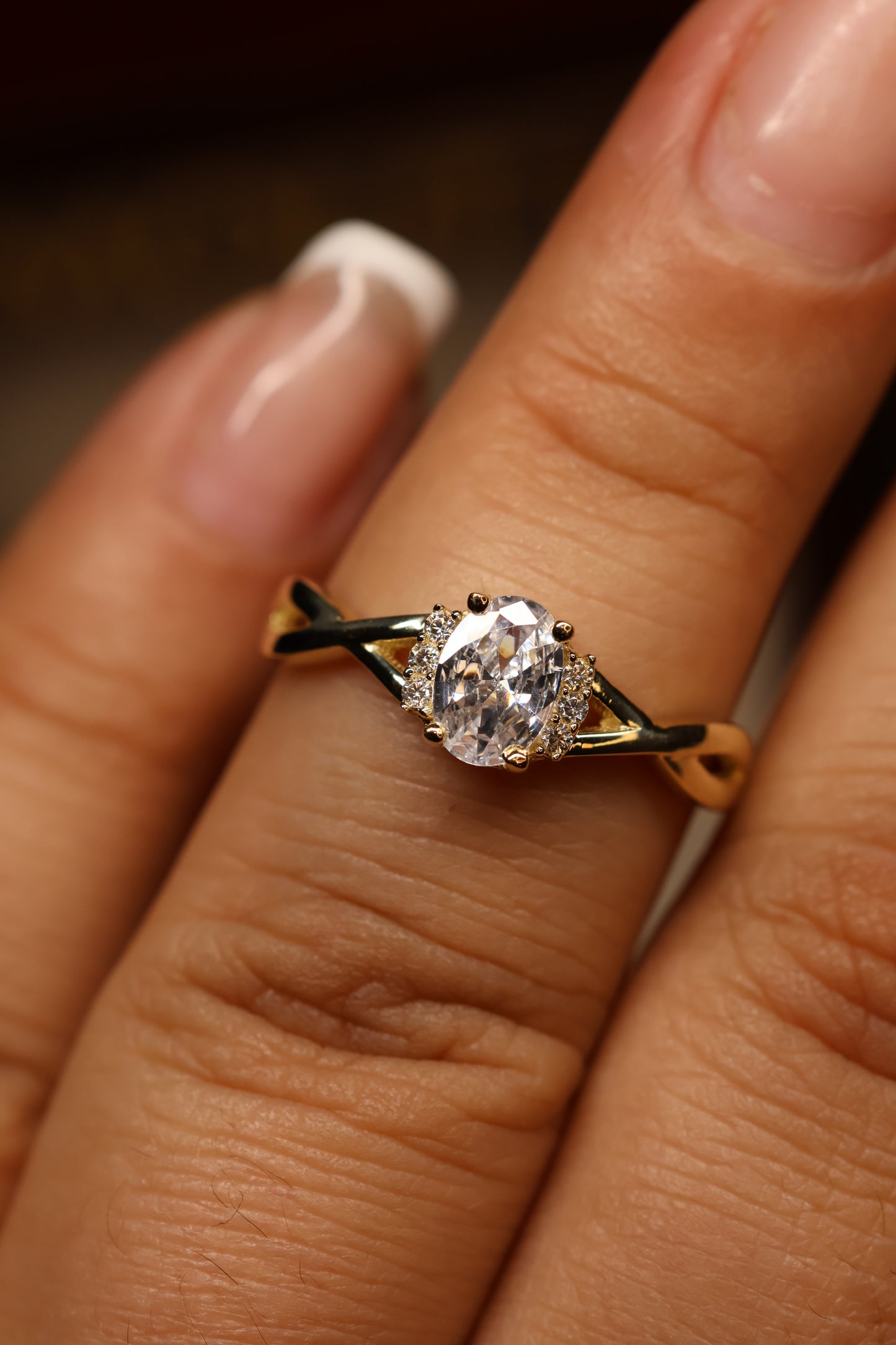Anillo en Oro Amarillo 14k con Circonia Mod. 15890
