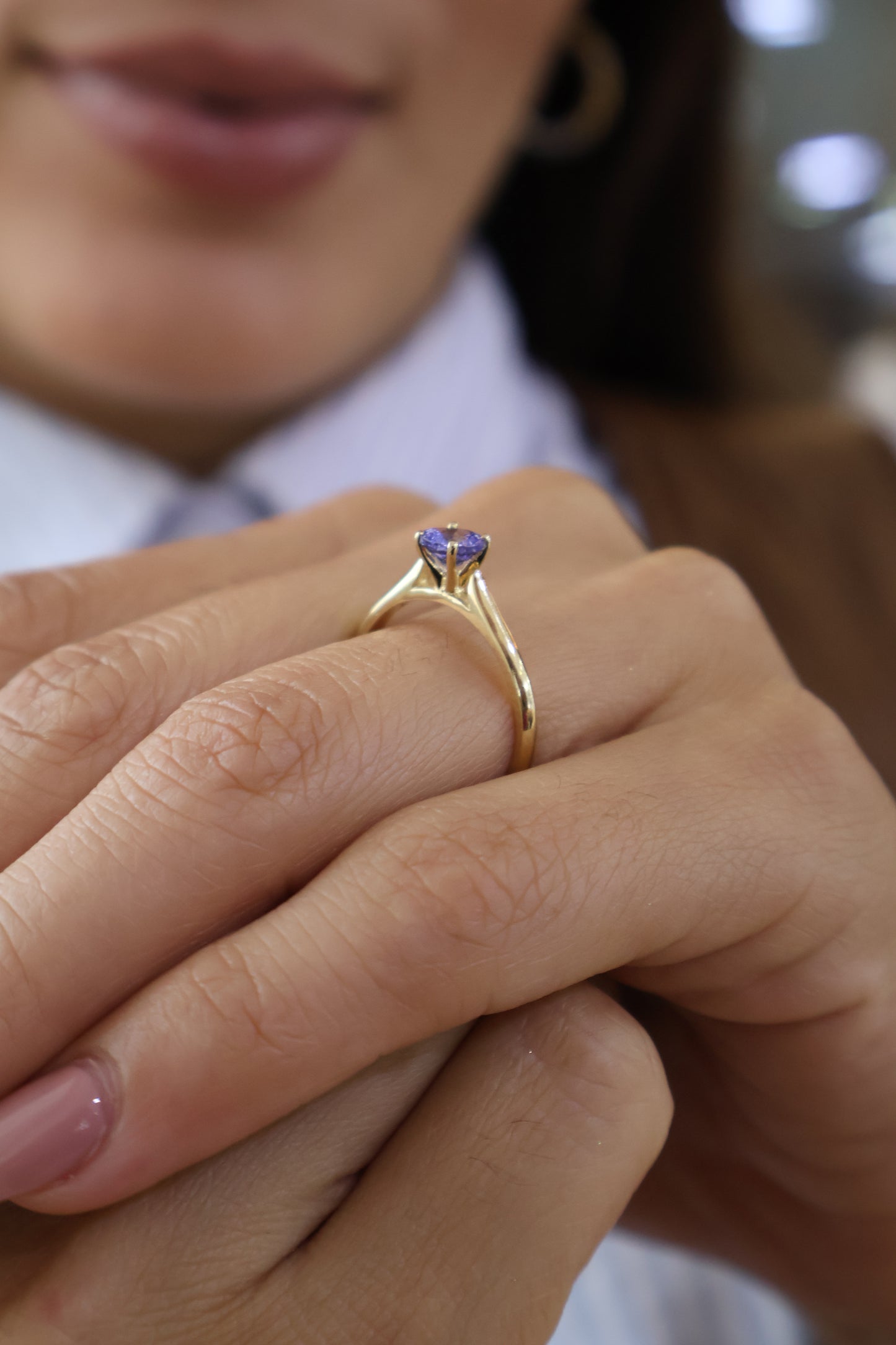 Anillo Megan en Oro con Tanzanita 0.70 ct