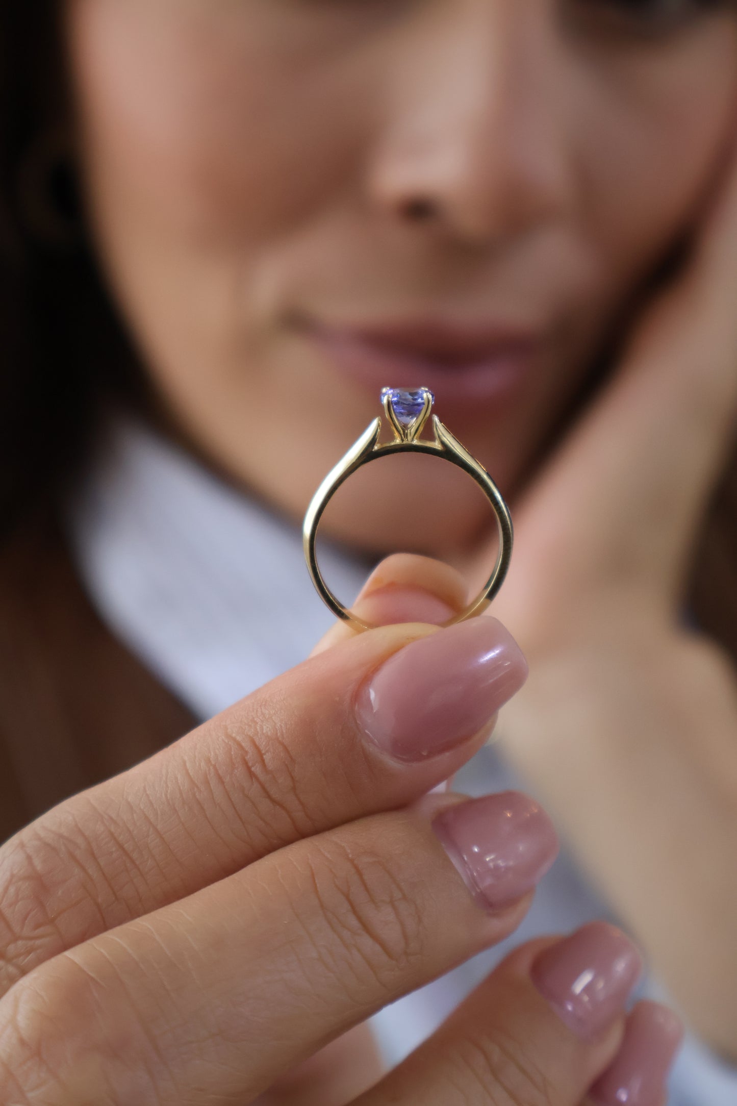 Anillo Megan en Oro con Tanzanita 0.70 ct
