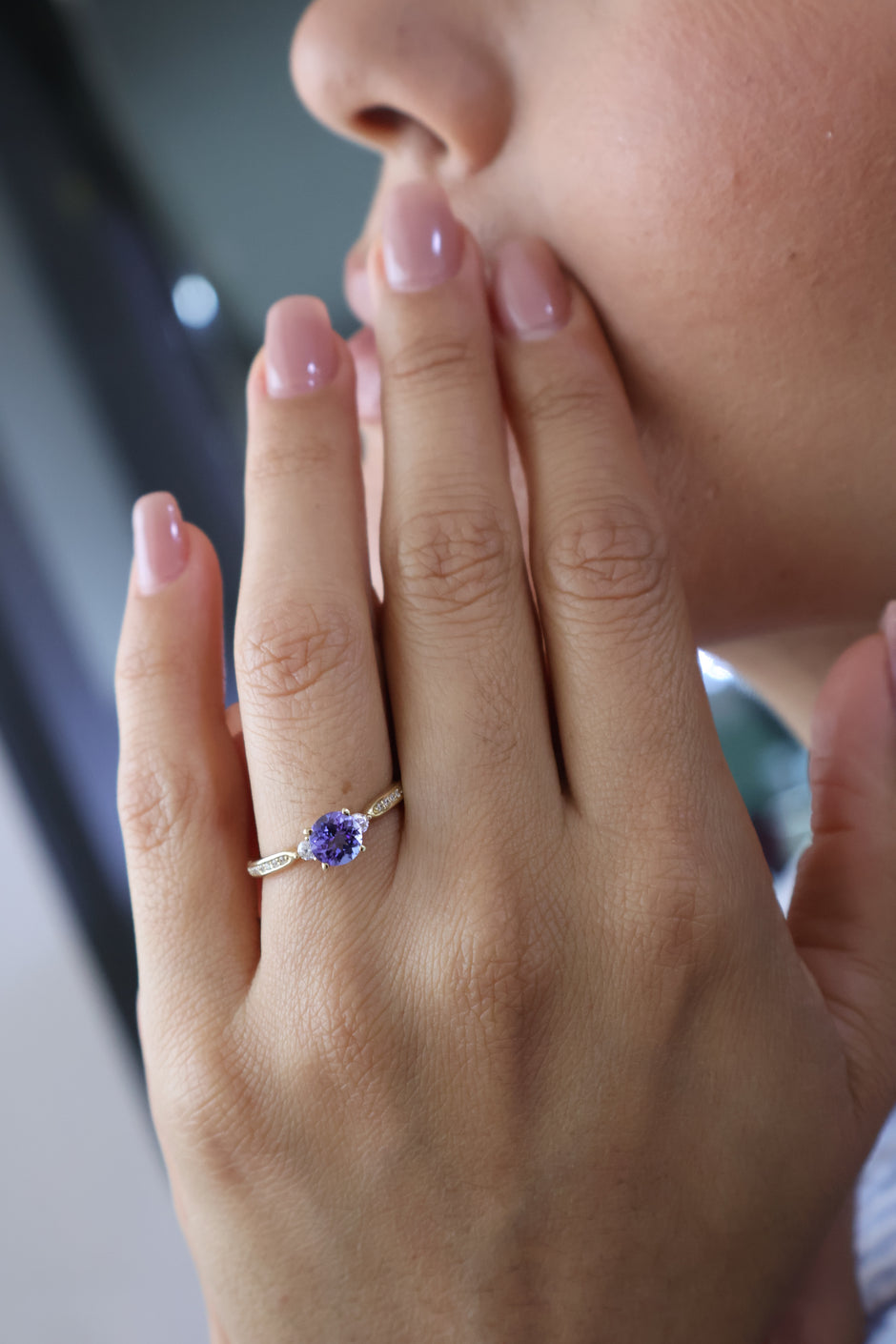 Anillo de compromiso en oro