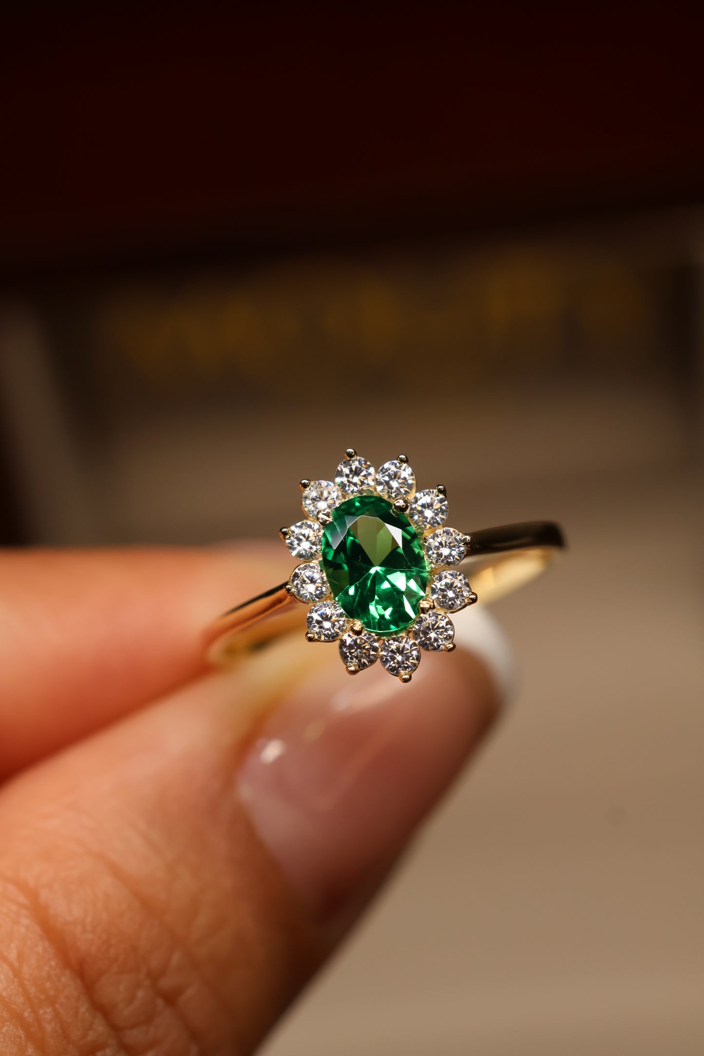 Anillo en Oro Amarillo 14k con Circonia Mod. 15880
