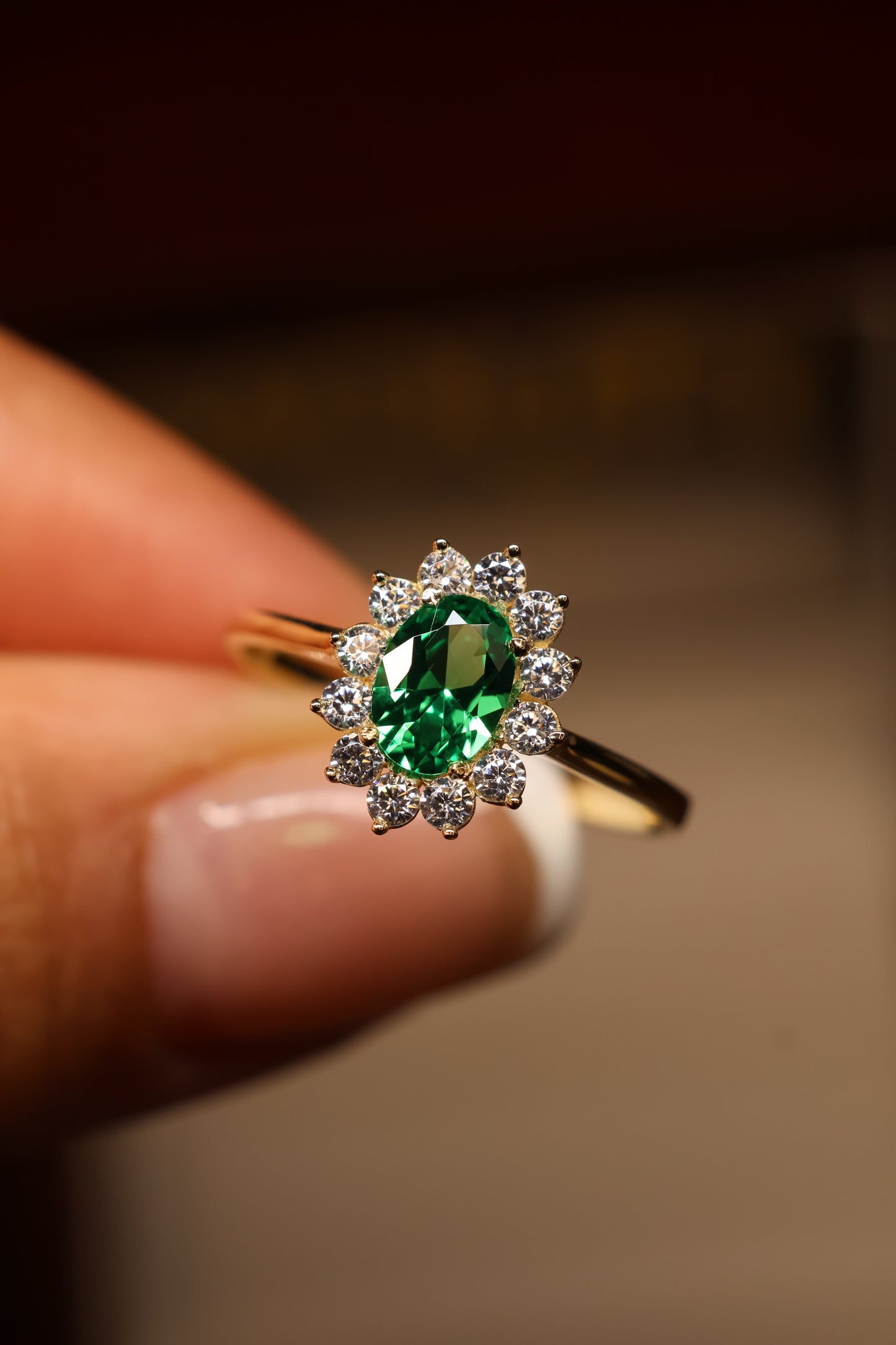 Anillo en Oro Amarillo 14k con Circonia Mod. 15880