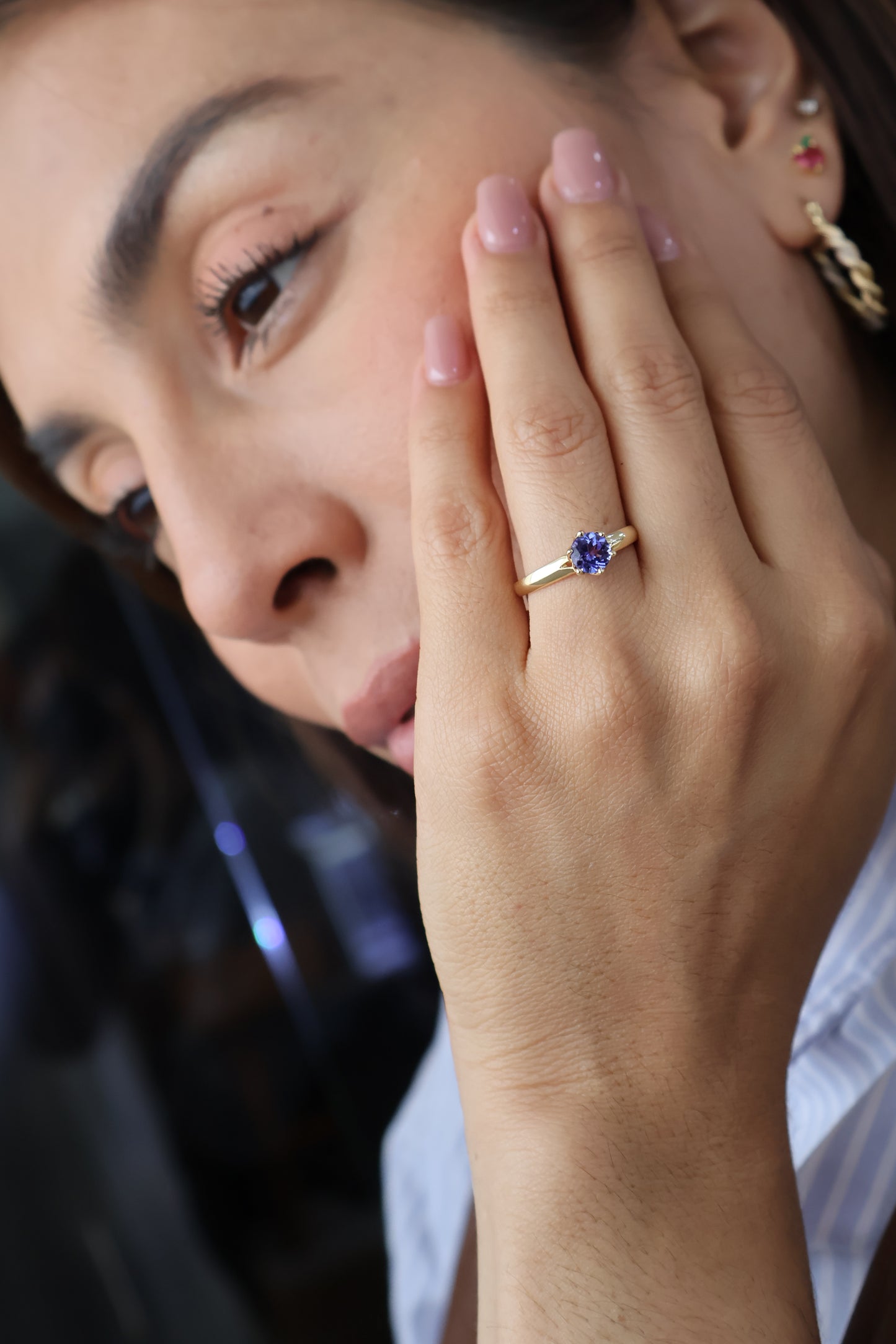 Anillo Amy en Oro con Tanzanita 0.80 ct