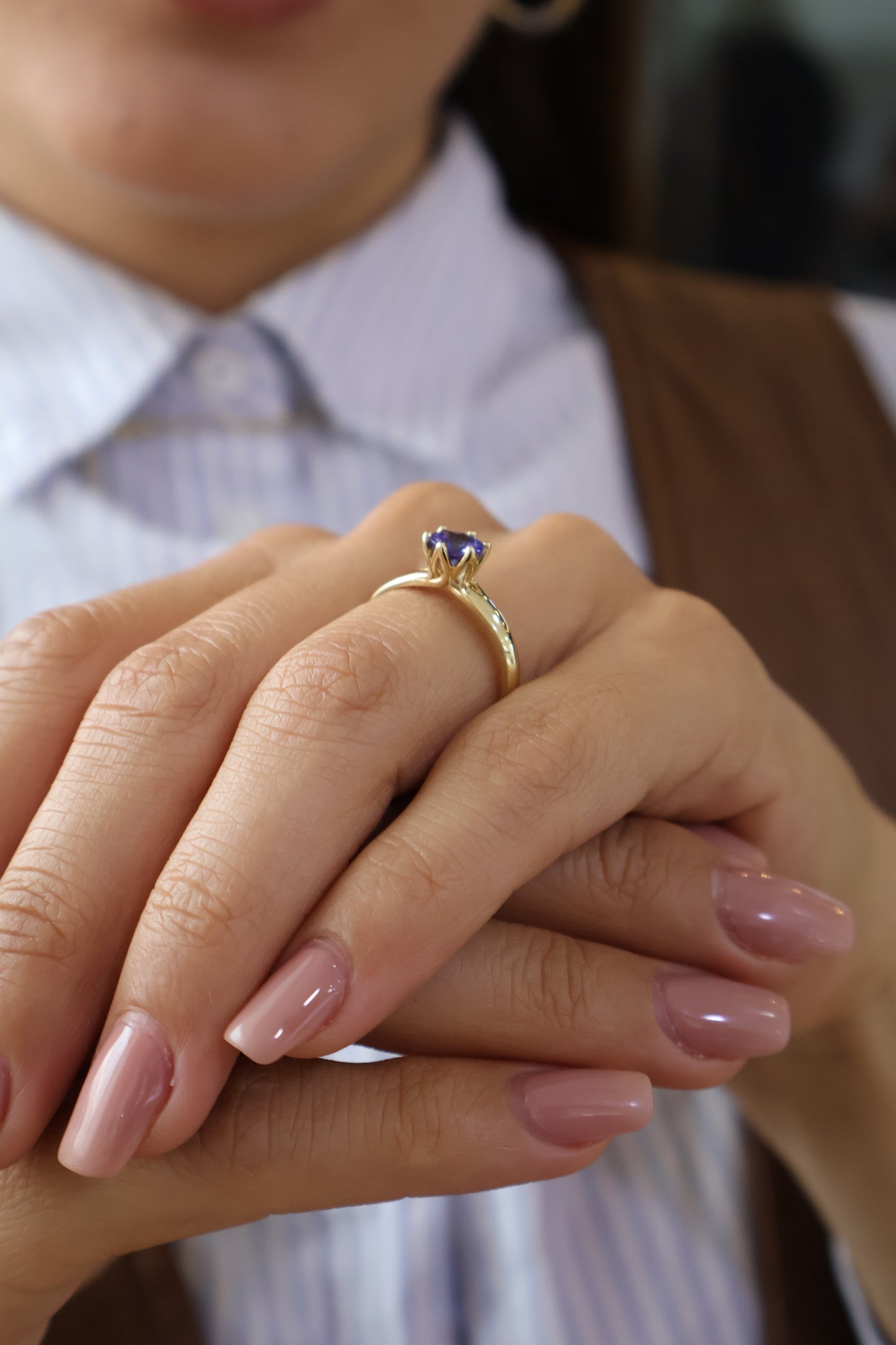 Anillo Amy en Oro con Tanzanita 0.80 ct