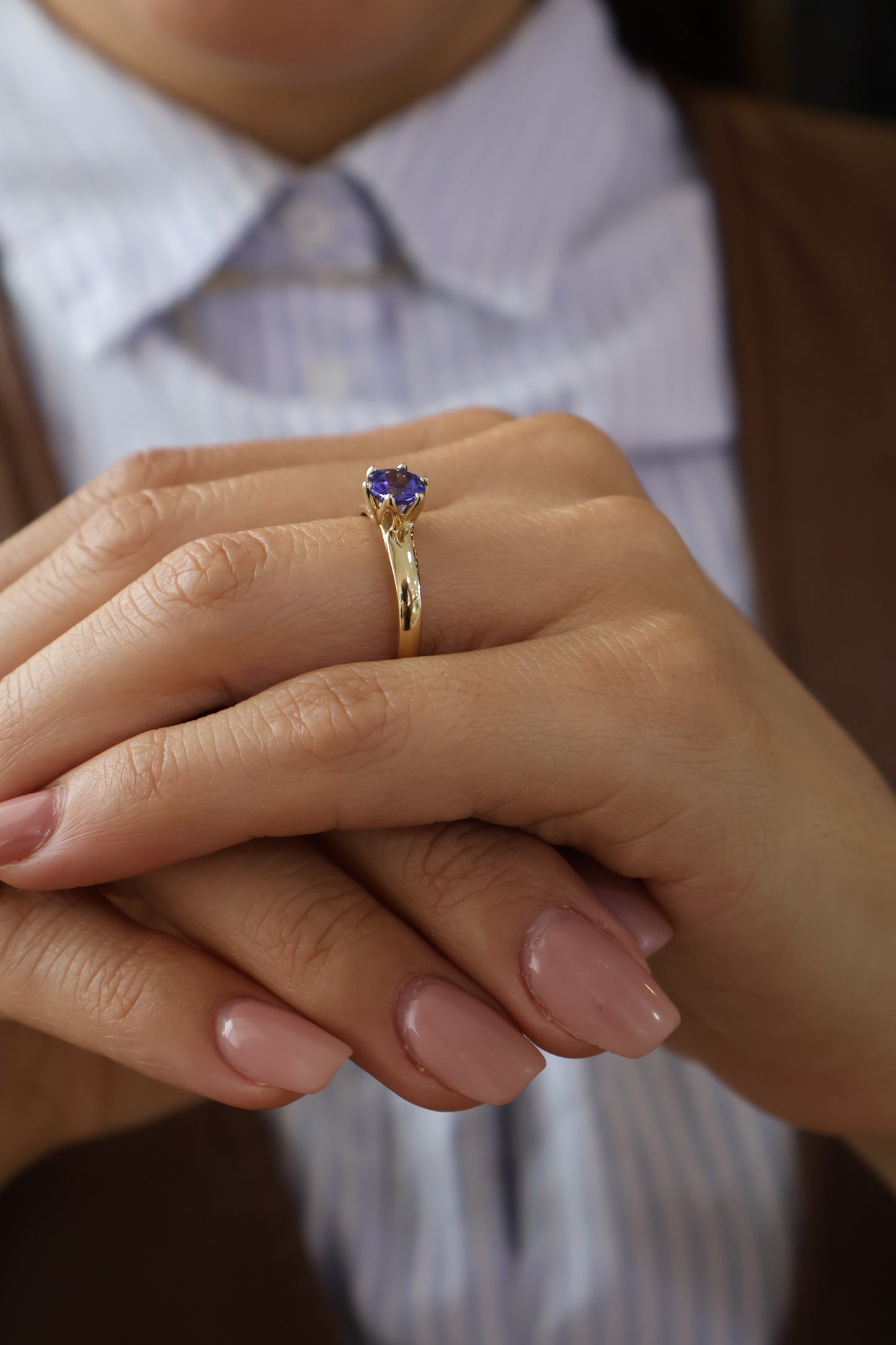 Anillo Amy en Oro con Tanzanita 0.80 ct