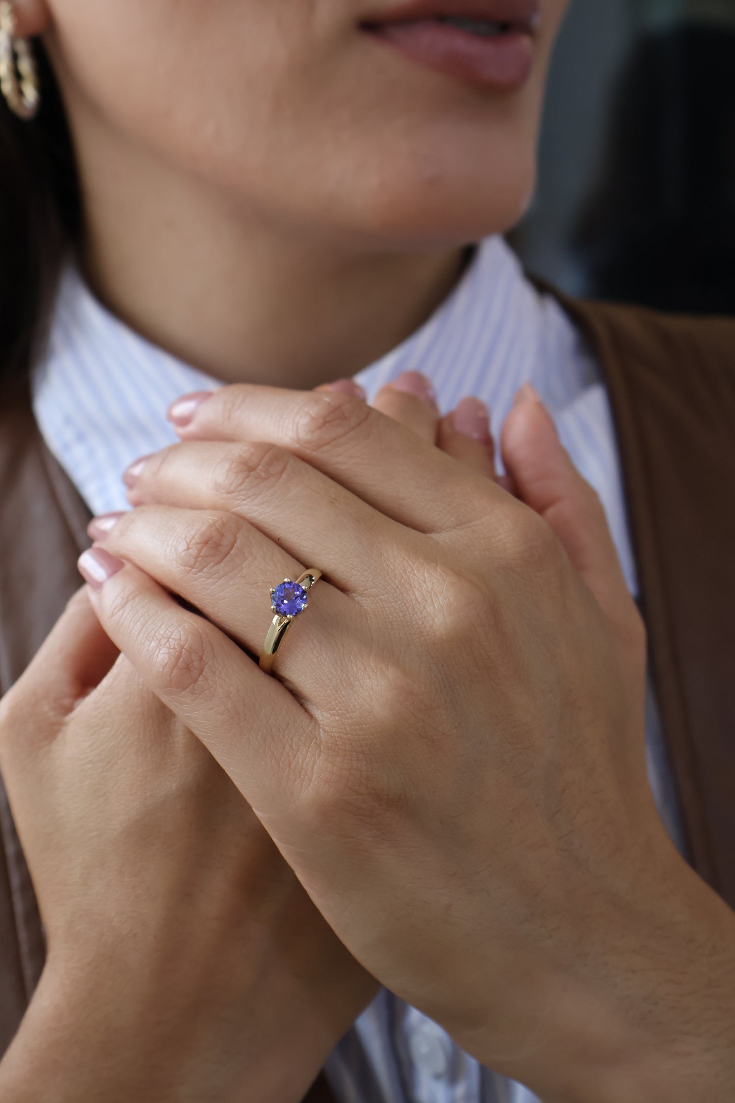 Anillo Amy en Oro con Tanzanita 0.80 ct