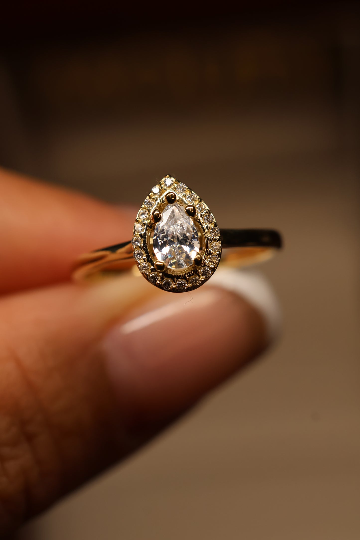 Anillo en Oro Amarillo 14k con Circonia Mod. 15886