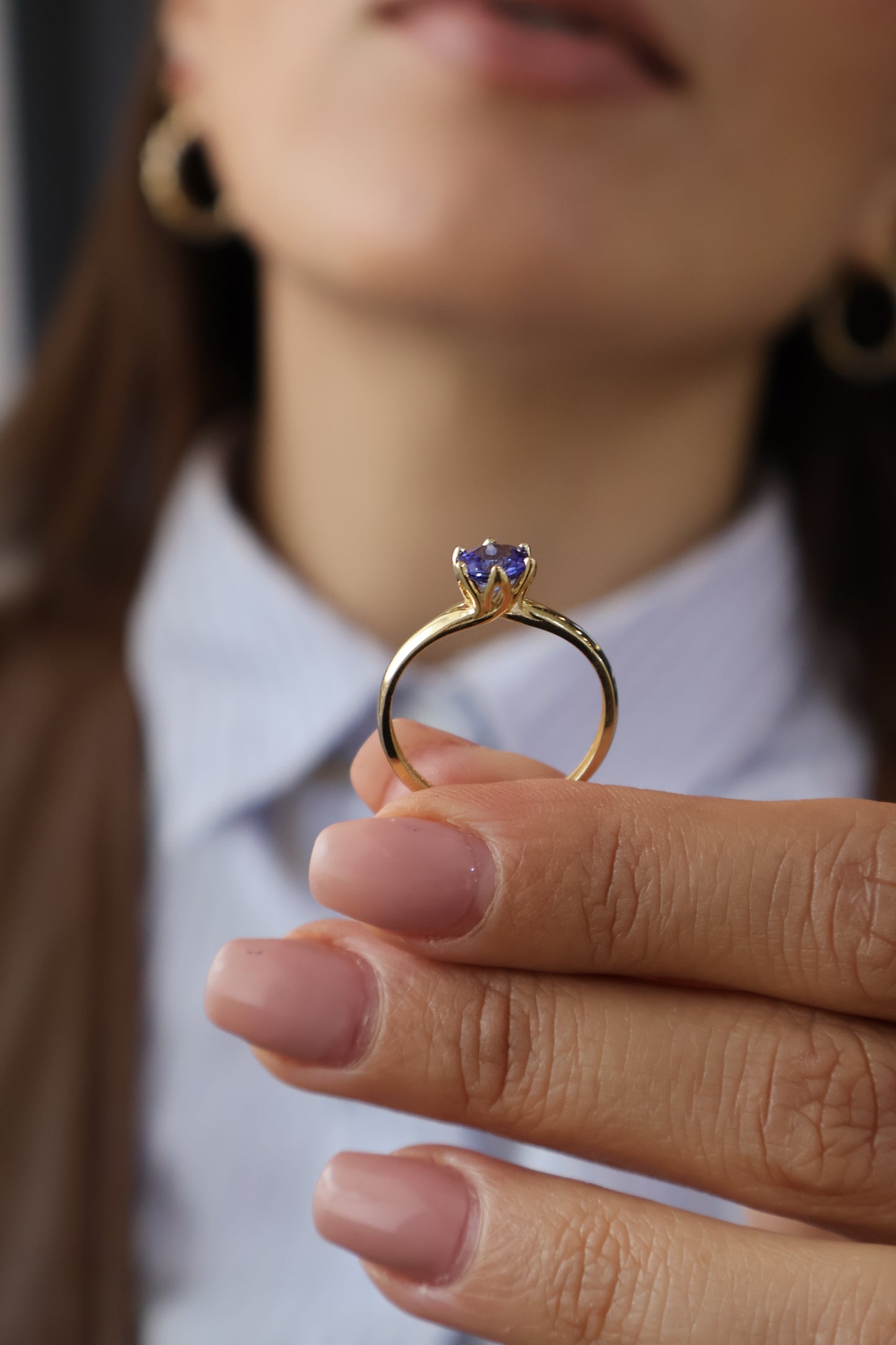 Anillo Amy en Oro con Tanzanita 0.80 ct
