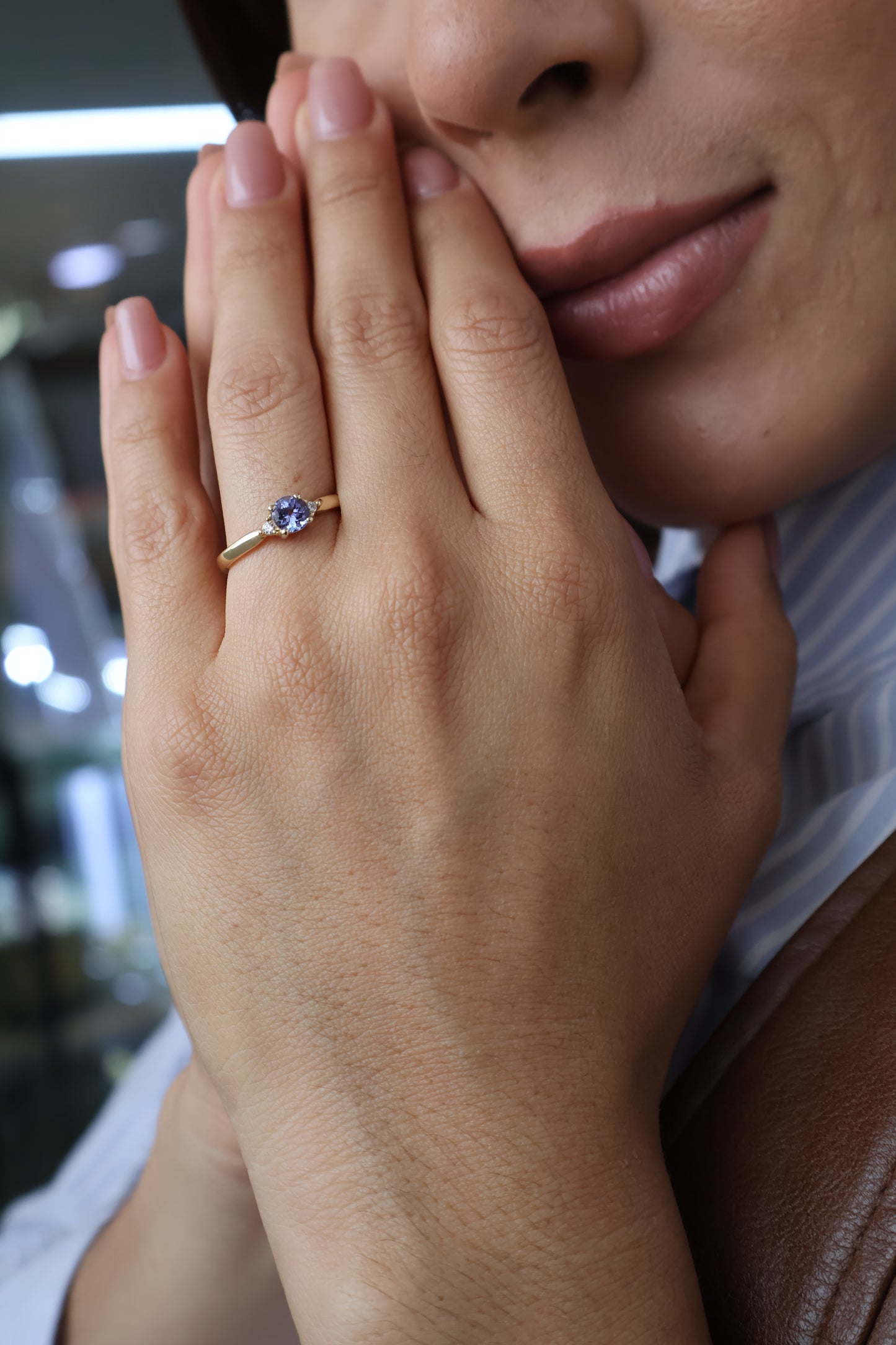 Anillo Ashley en Oro con Tanzanita 0.60 ct