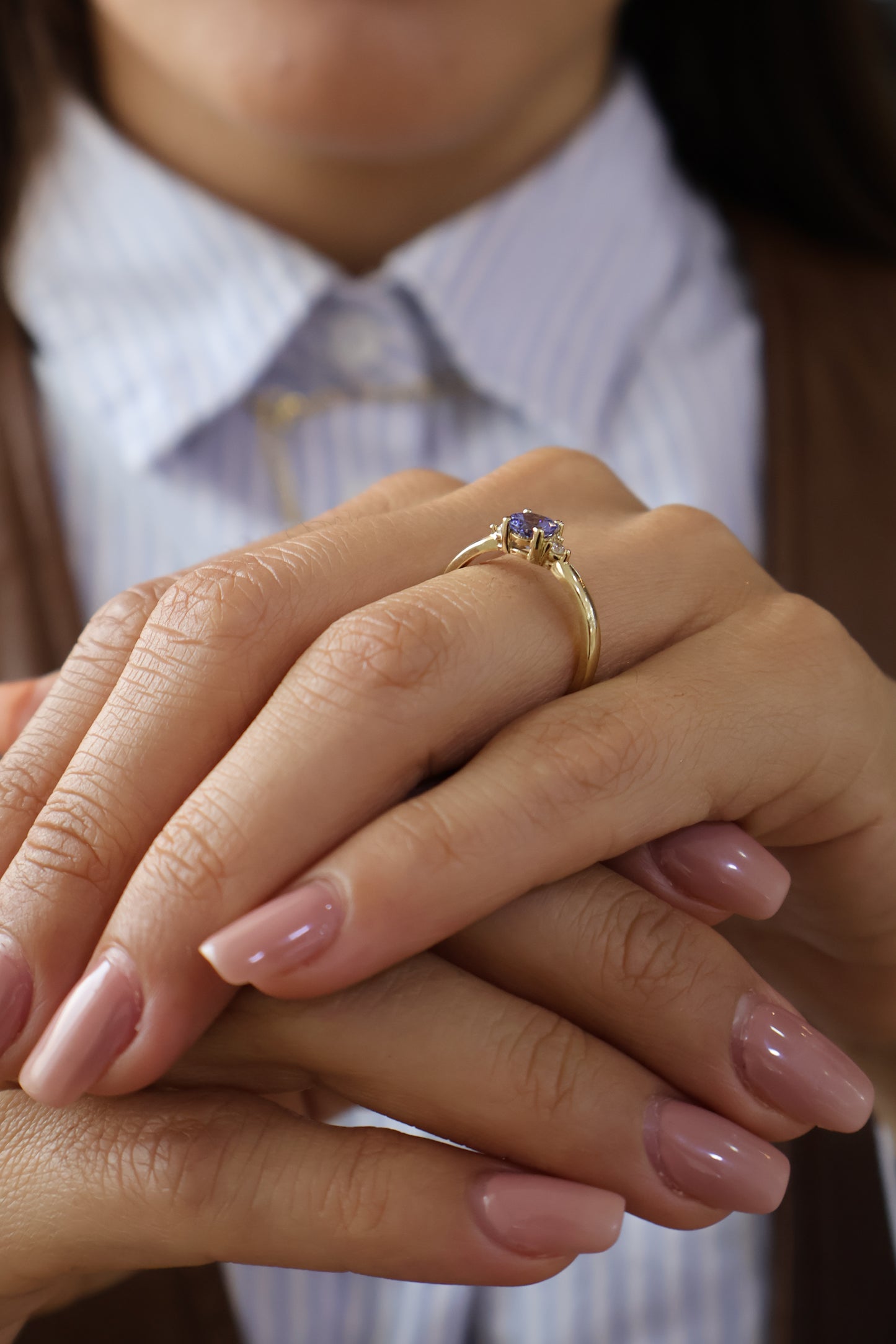 Anillo Ashley en Oro con Tanzanita 0.60 ct