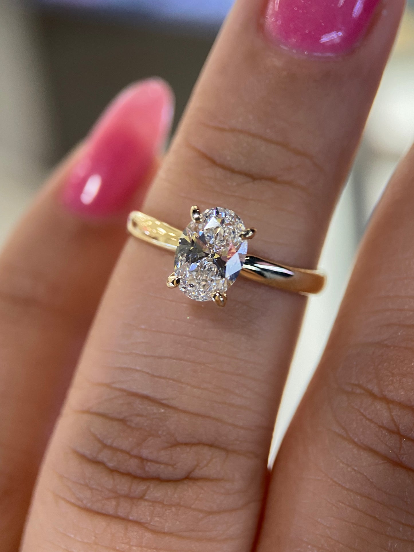 Anillo Emily solitario en oro con Diamante de laboratorio 1.00 ct