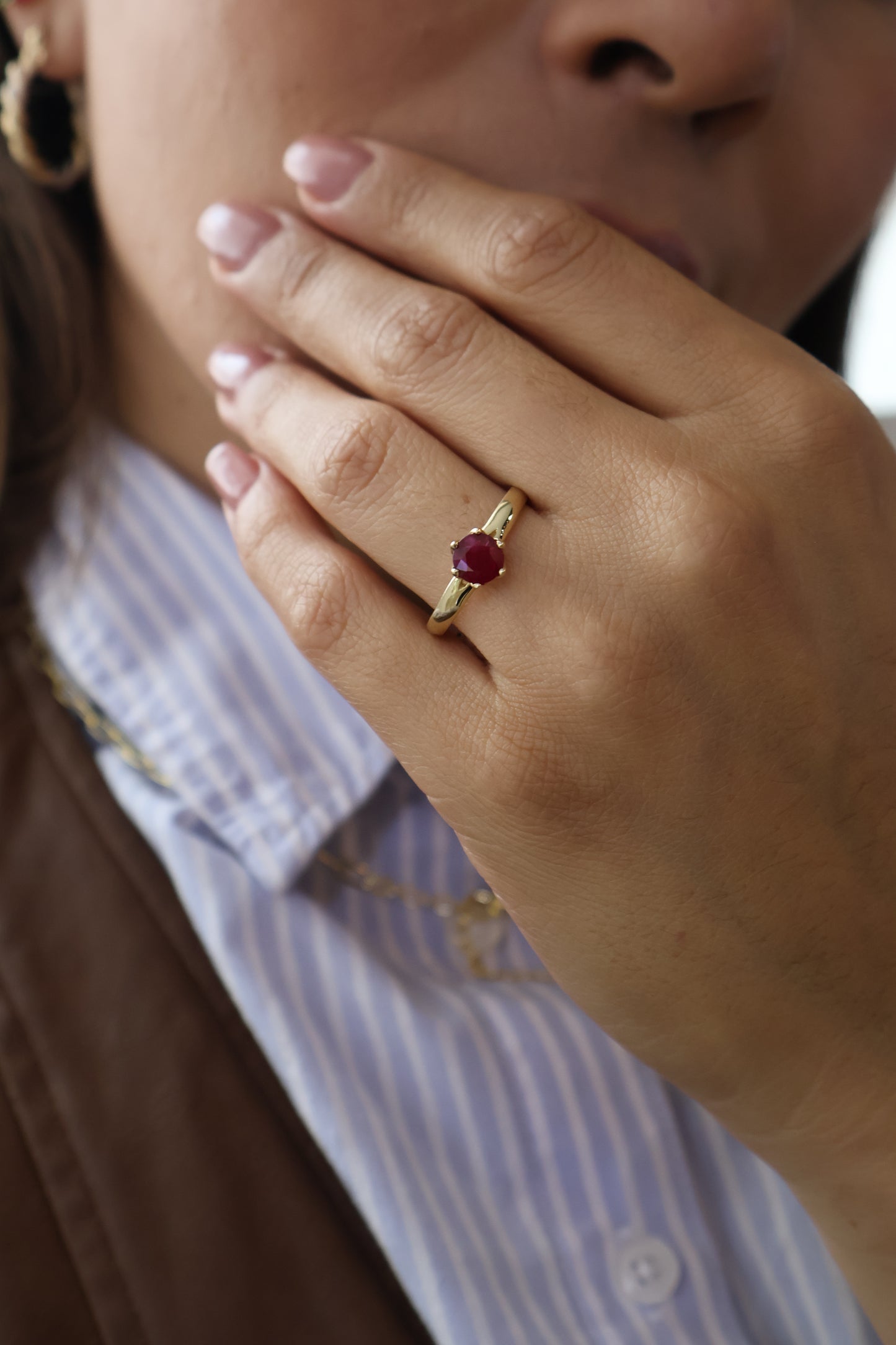 Anillo Amaya en Oro 14k con Rubi 1.2 ct