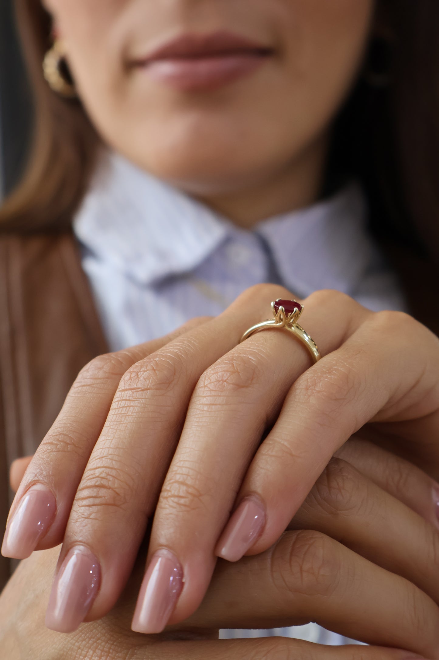 Anillo Amaya en Oro 14k con Rubi 1.2 ct