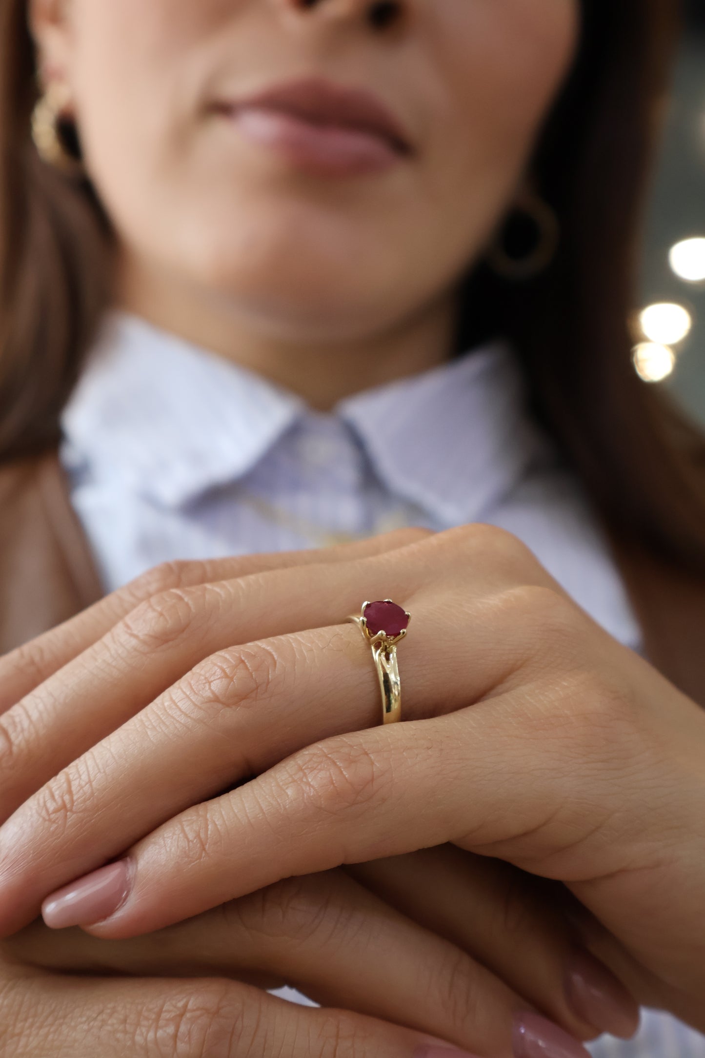 Anillo Amaya en Oro 14k con Rubi 1.2 ct