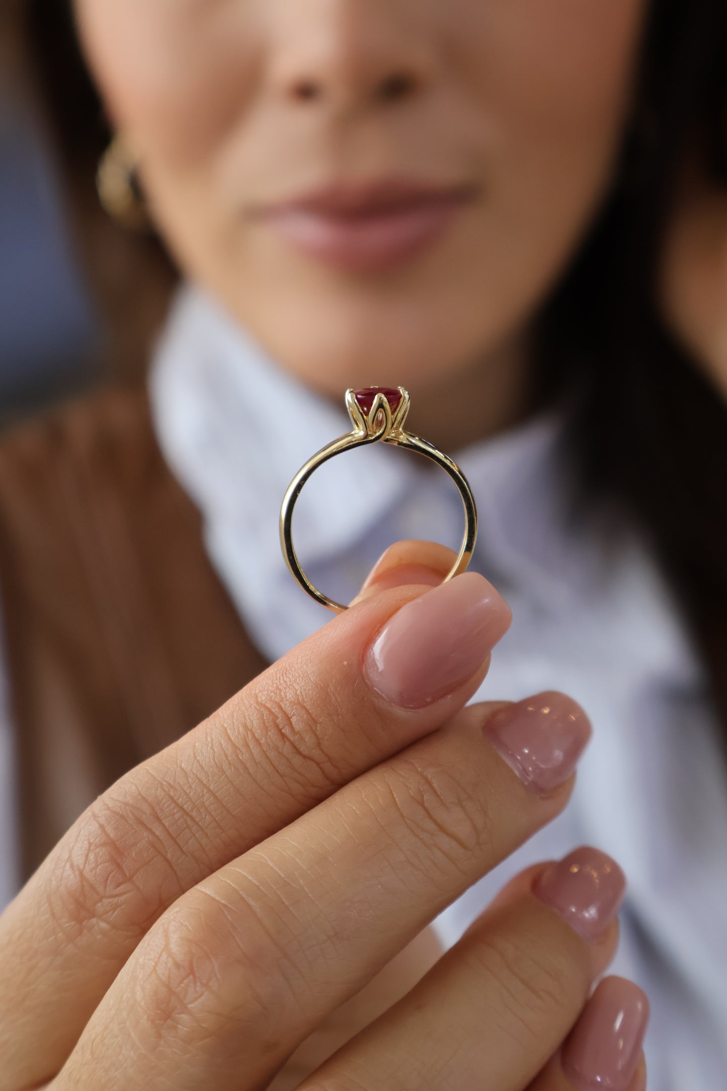 Anillo Amaya en Oro 14k con Rubi 1.2 ct