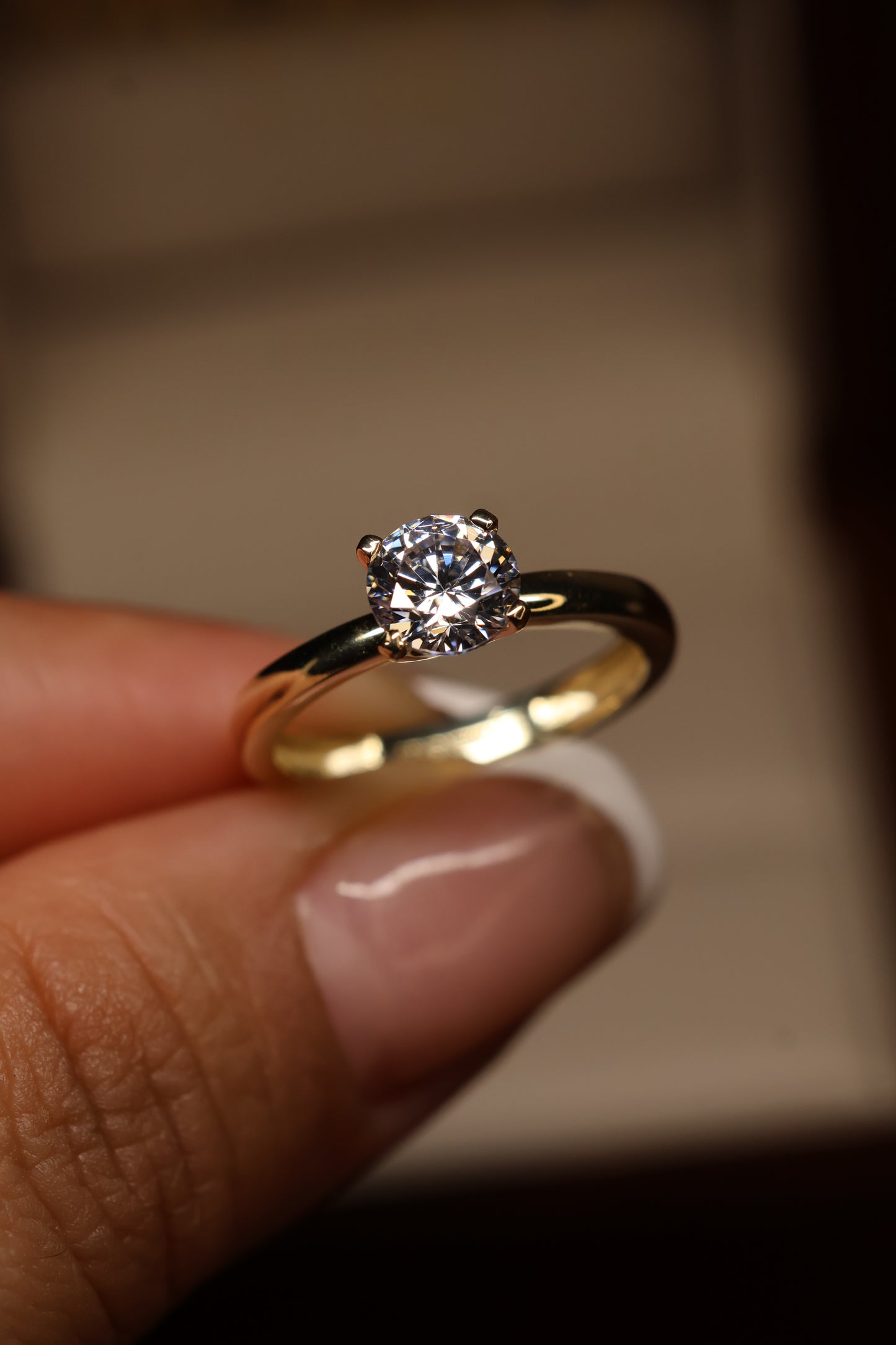 Anillo en Oro Amarillo 14k con Circonia Mod. 15883