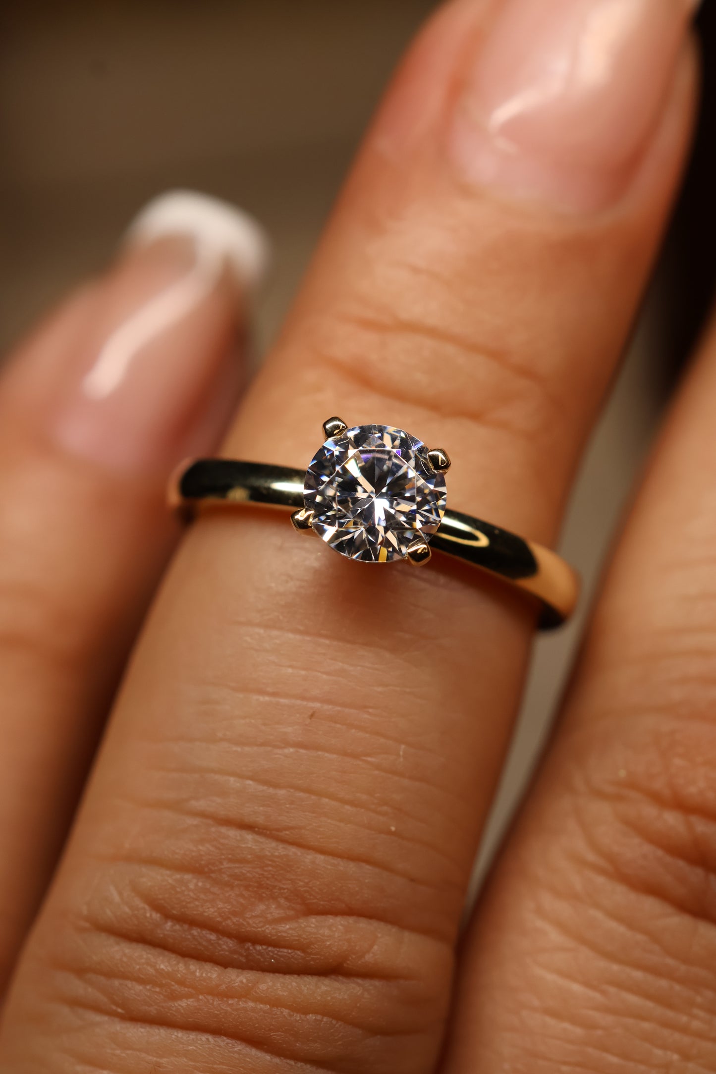 Anillo en Oro Amarillo 14k con Circonia Mod. 15883