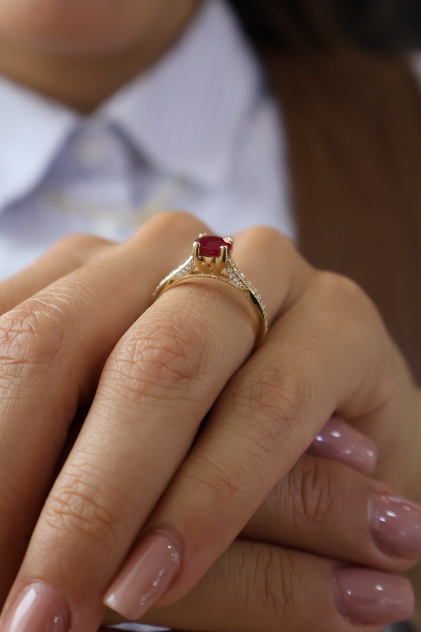 Anillo Melani en Oro 14k con Rubi 1.1ct