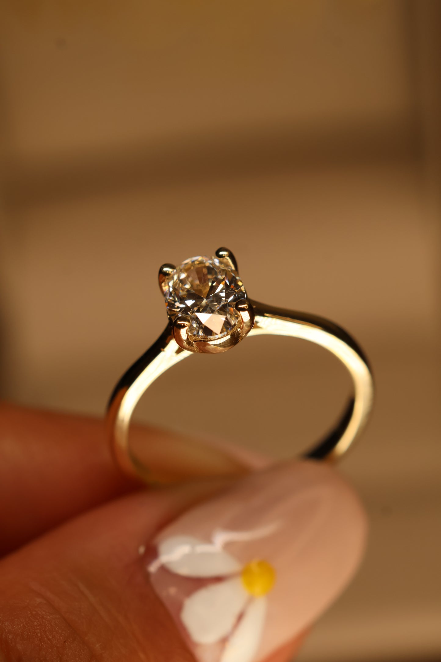 Anillo Elan en Oro Amarillo 14K con Diamante de Laboratorio de 1.03ct | IGI