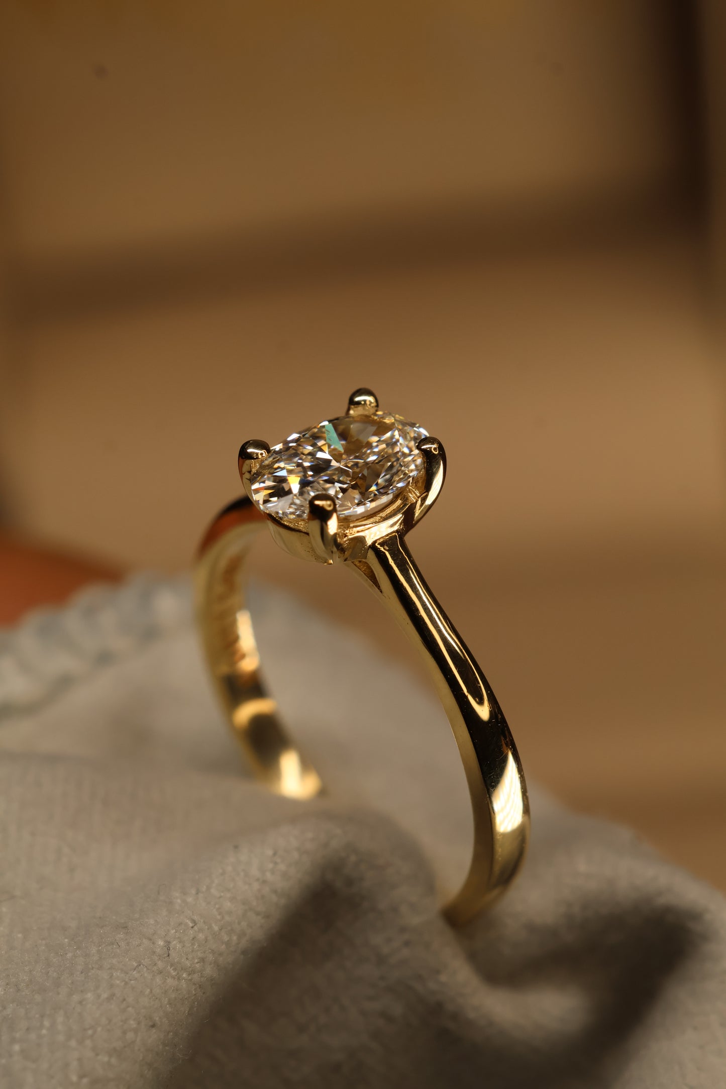 Anillo Elan en Oro Amarillo 14K con Diamante de Laboratorio de 1.03ct | IGI